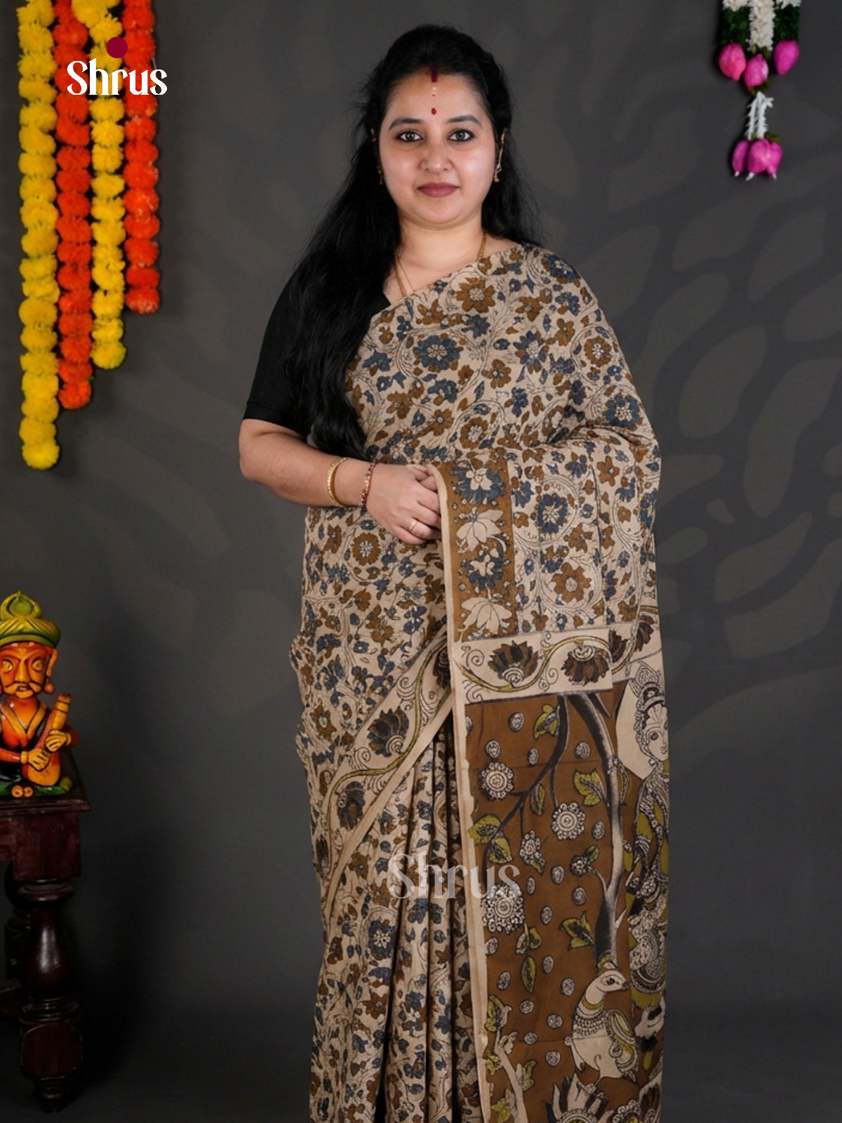 EBS01721 - kalamkari-cotton - Saree - Shop on Shrus.com