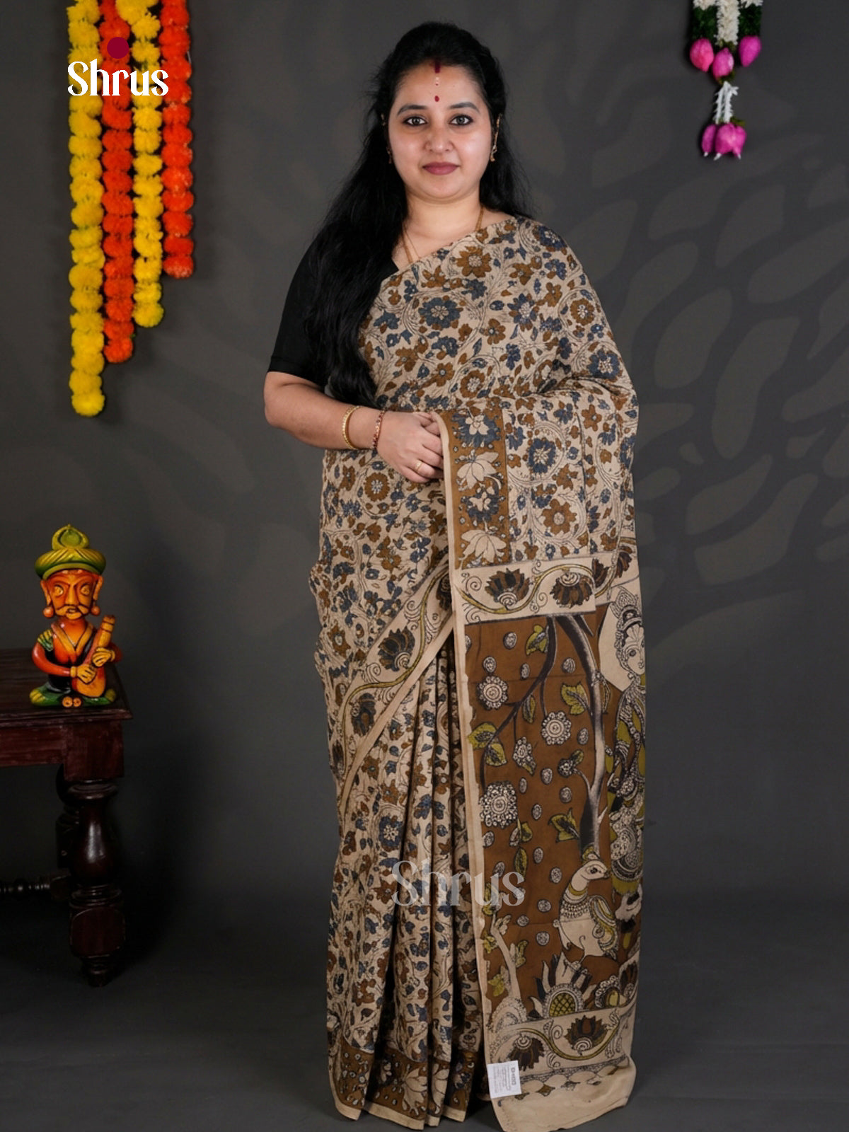 EBS01721 - kalamkari-cotton - Saree - Shop on Shrus.com