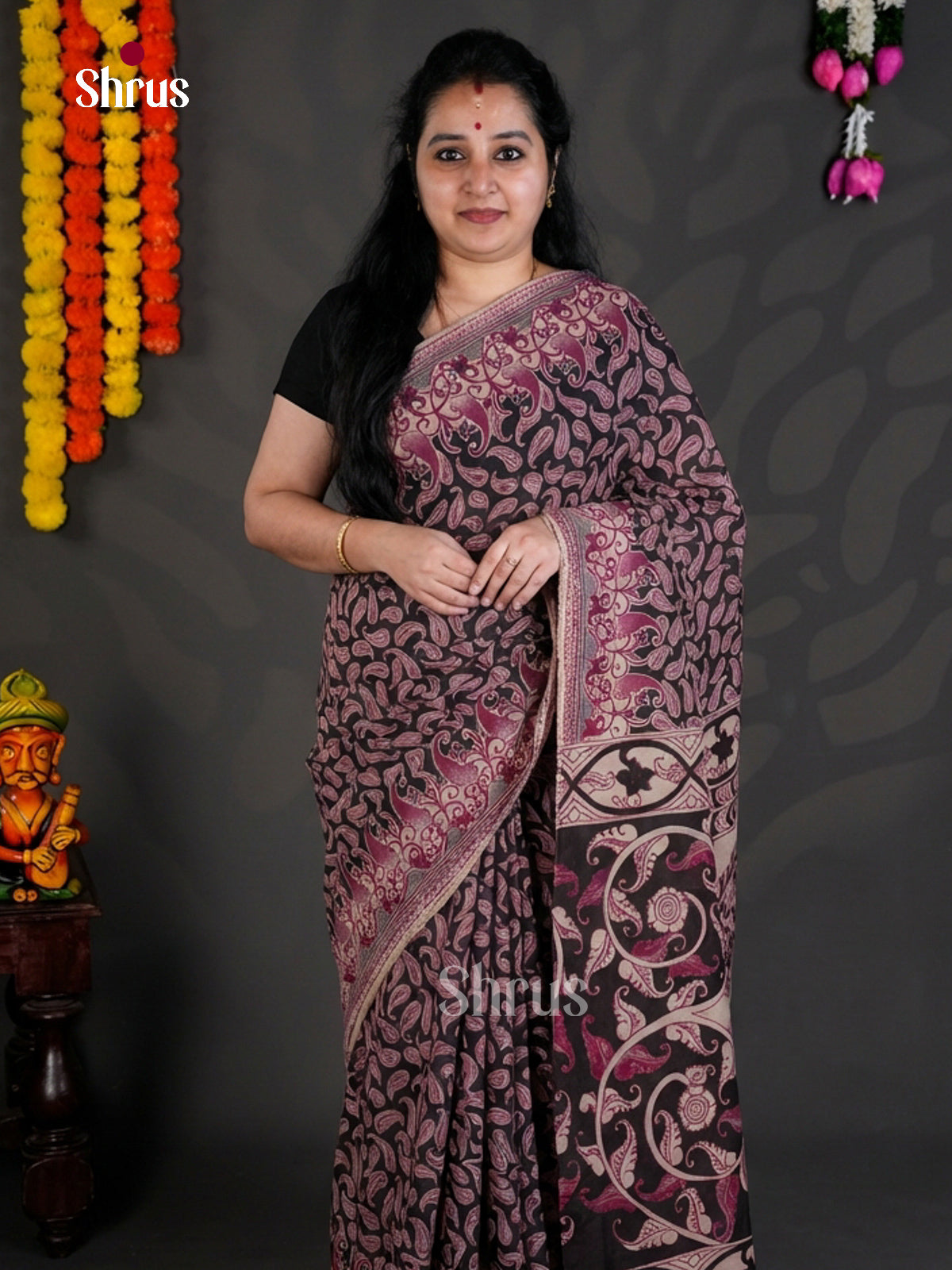 EBS01725 - kalamkari-cotton - Saree - Shop on Shrus.com
