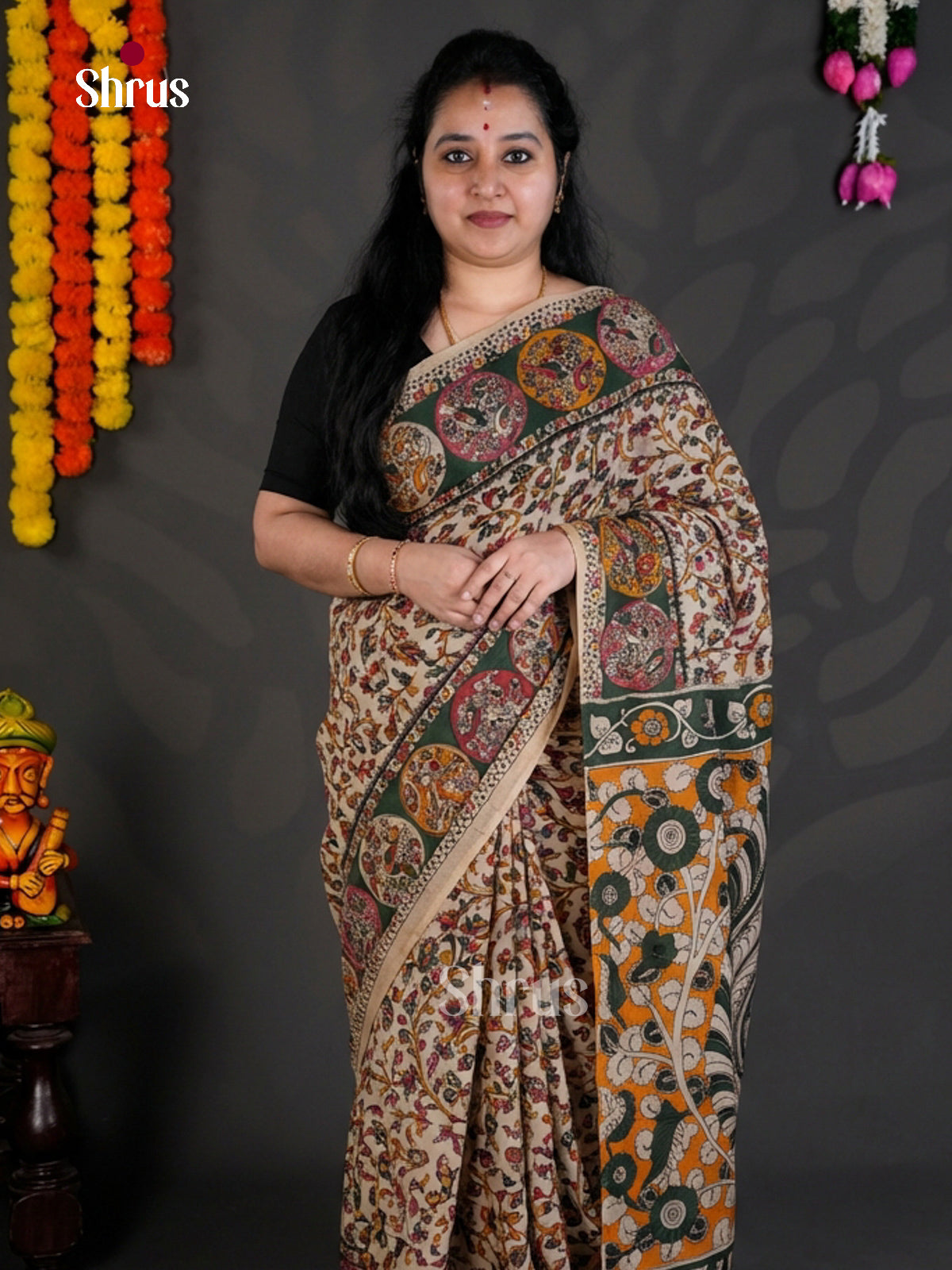 EBS01728 - kalamkari-cotton - Saree - Shop on Shrus.com
