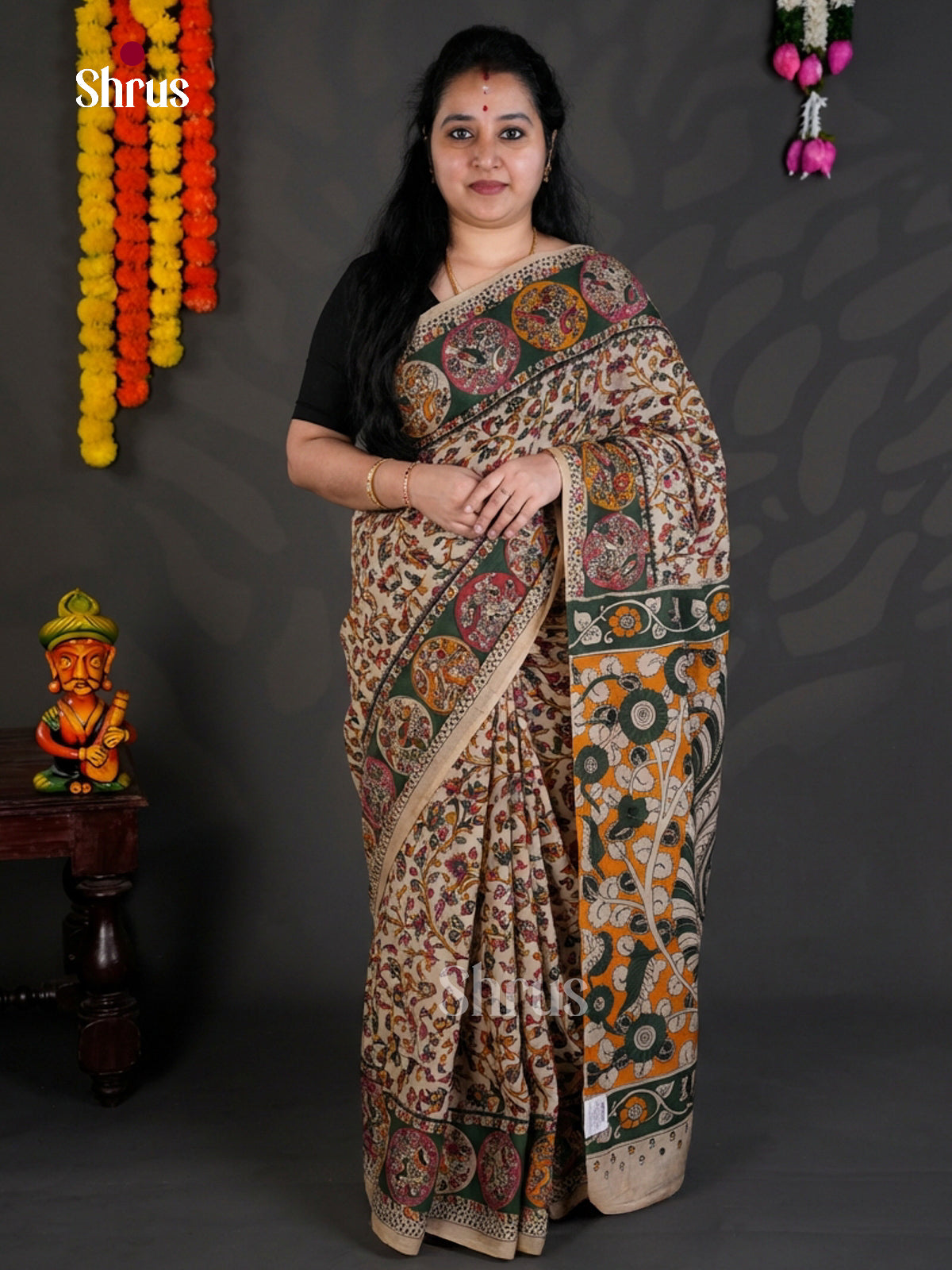 EBS01728 - kalamkari-cotton - Saree - Shop on Shrus.com
