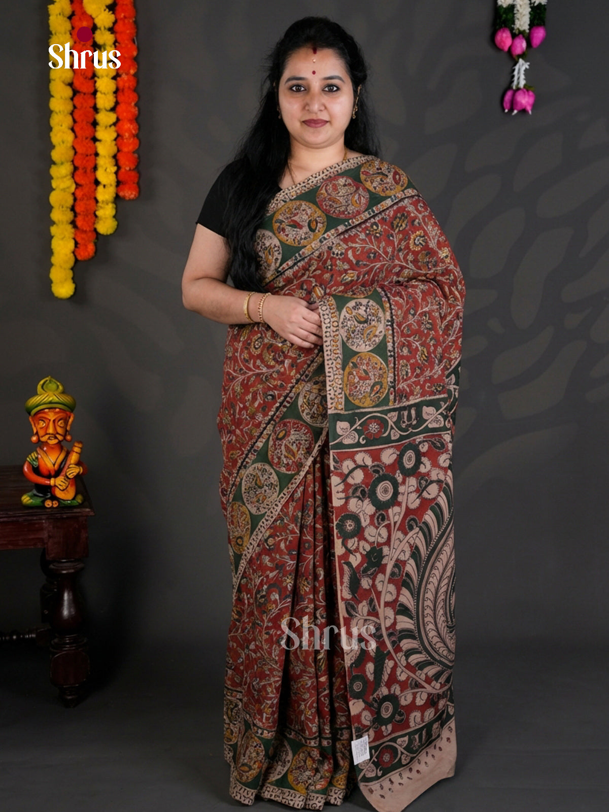 EBS01730 - kalamkari-cotton - Saree - Shop on Shrus.com
