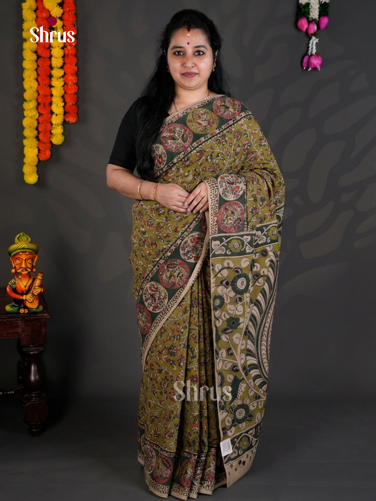 EBS01731 - kalamkari-cotton - Saree - Shop on Shrus.com