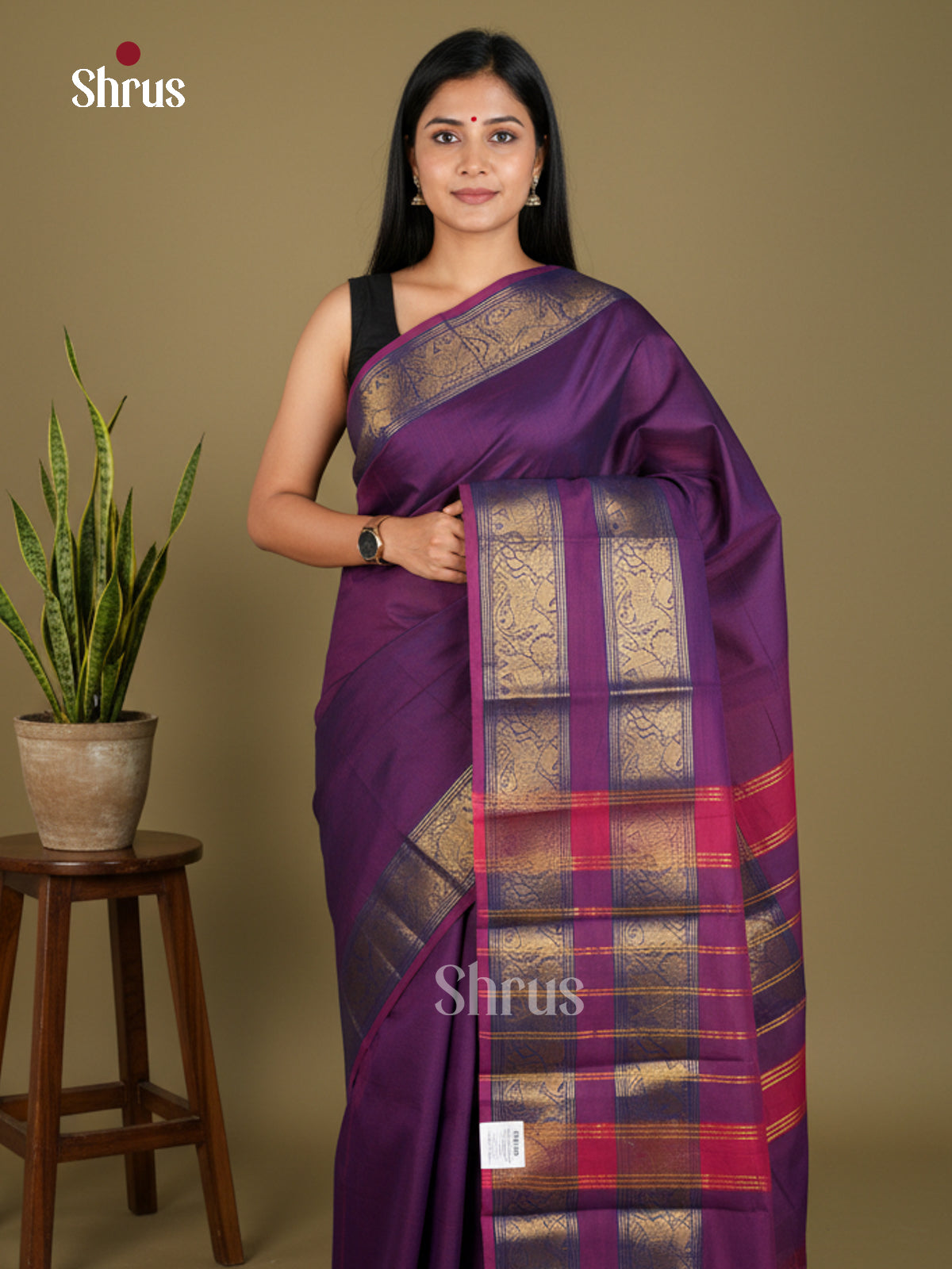 EBS02164 - Chettinad Cotton-Without Blouse - Saree - Shop on Shrus.com