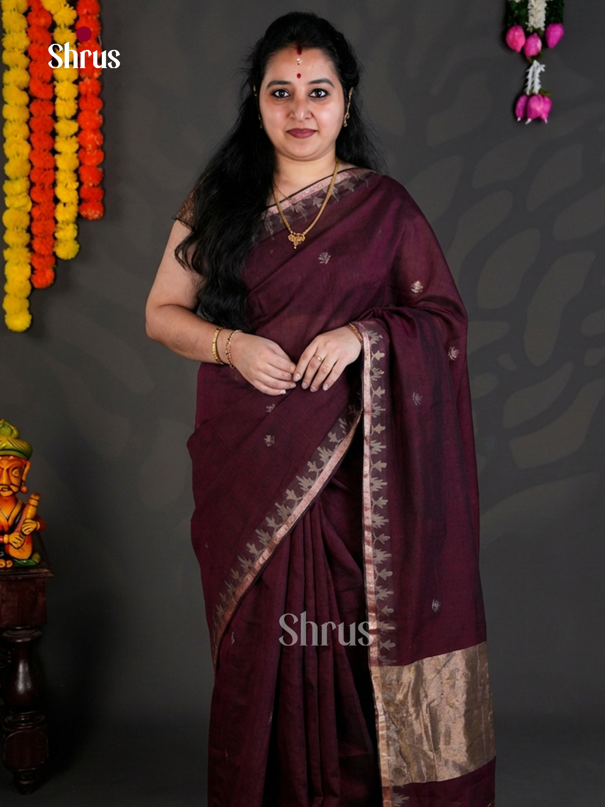 EBS03010 - Bengal cotton - Saree - Shop on Shrus.com