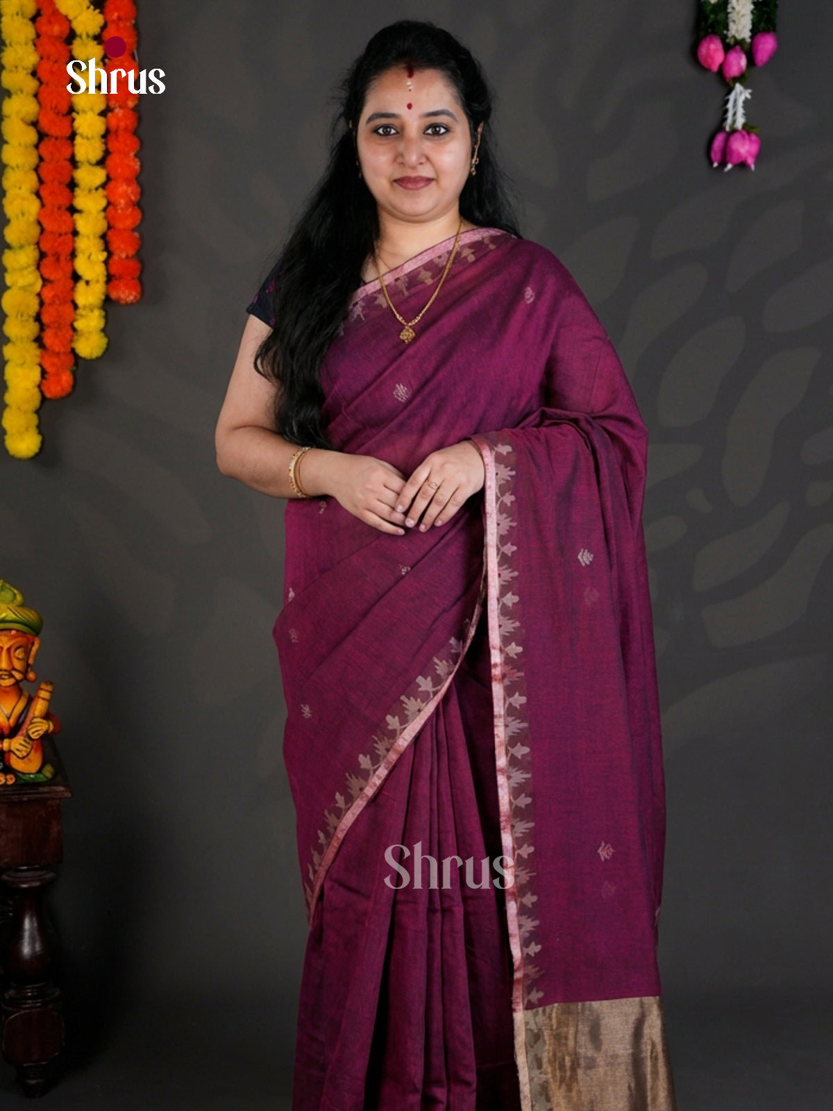 EBS03012 - Bengal cotton - Saree - Shop on Shrus.com