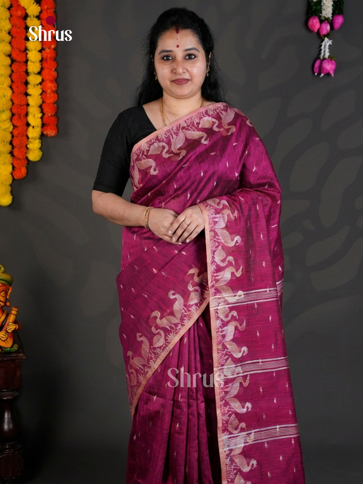 EBS03081 - Bengal cotton - Saree - Shop on Shrus.com
