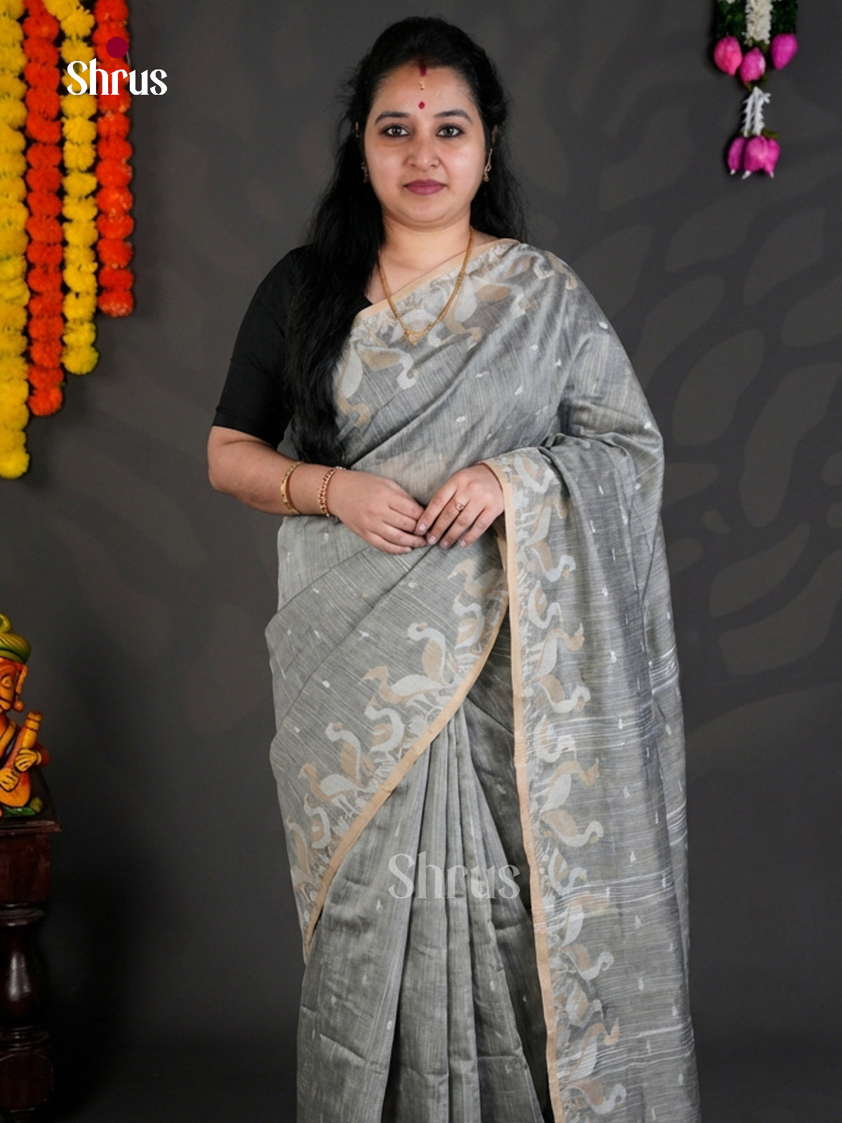 EBS03083 - Bengal cotton - Saree - Shop on Shrus.com