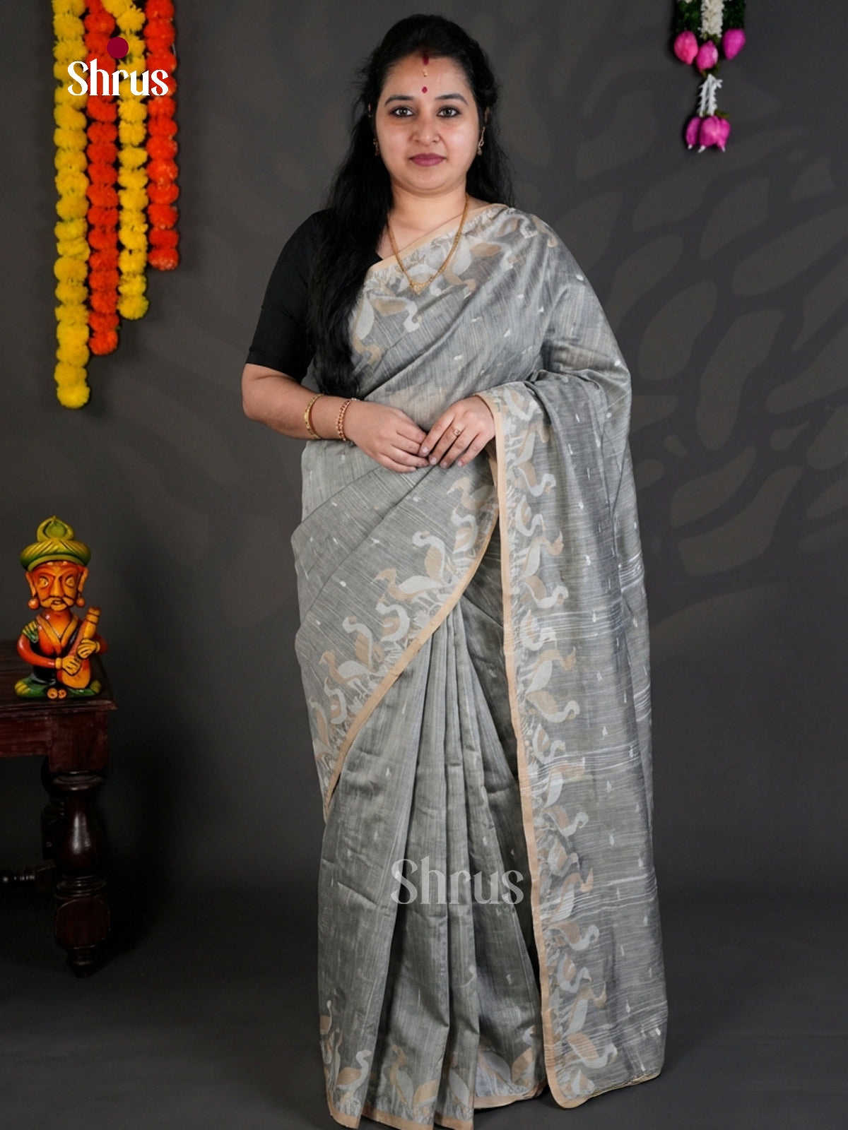 EBS03083 - Bengal cotton - Saree - Shop on Shrus.com
