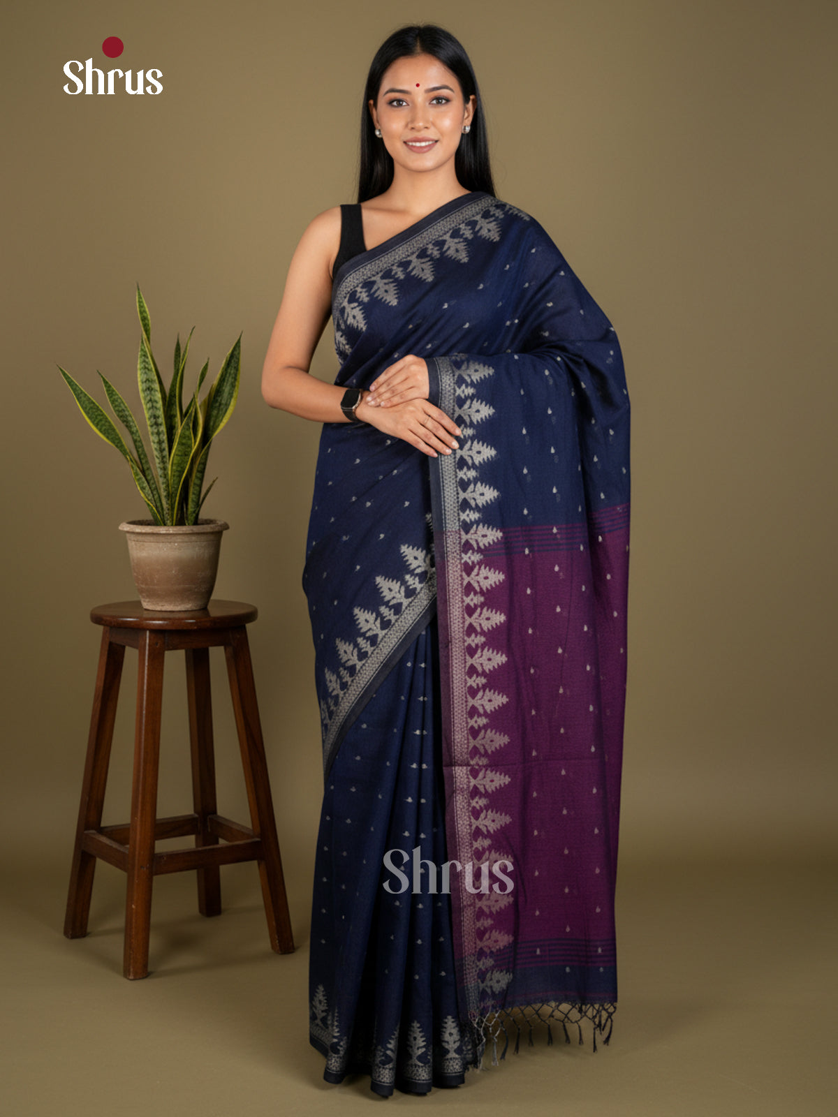 EBS03122 - Bengal cotton - Saree - Shop on Shrus.com