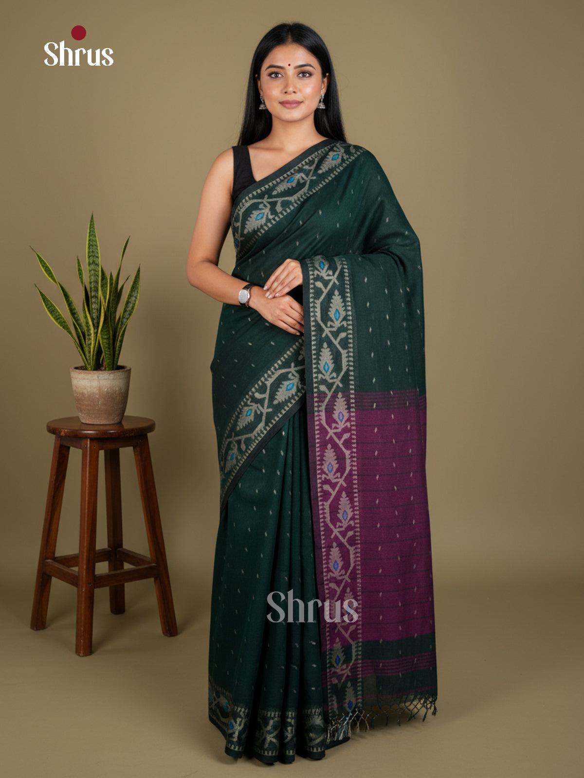 EBS03139 - Bengal cotton - Saree - Shop on Shrus.com