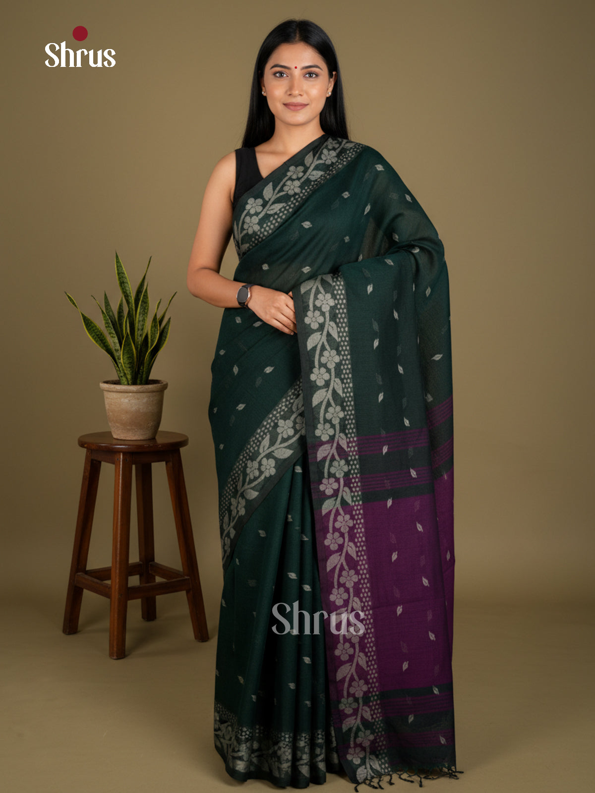 EBS03152 - Bengal cotton - Saree - Shop on Shrus.com