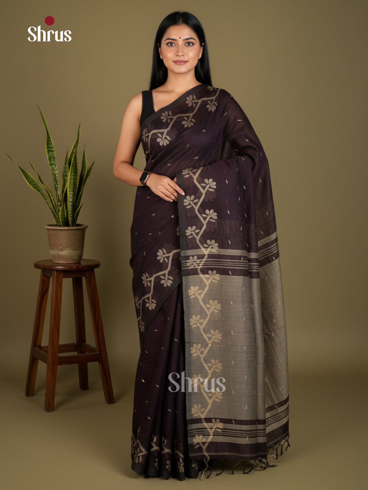 EBS03160 - Bengal cotton - Saree - Shop on Shrus.com