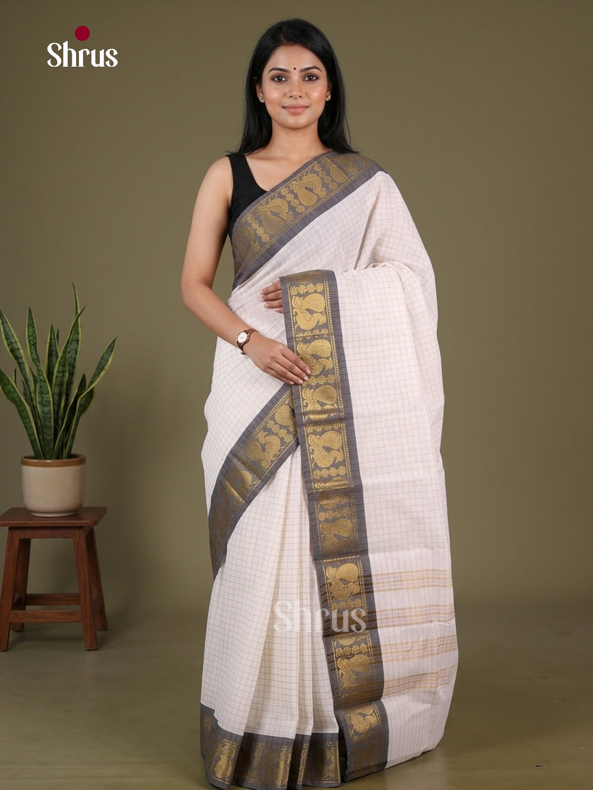 Sungudi Cotton Saree - EBS03231