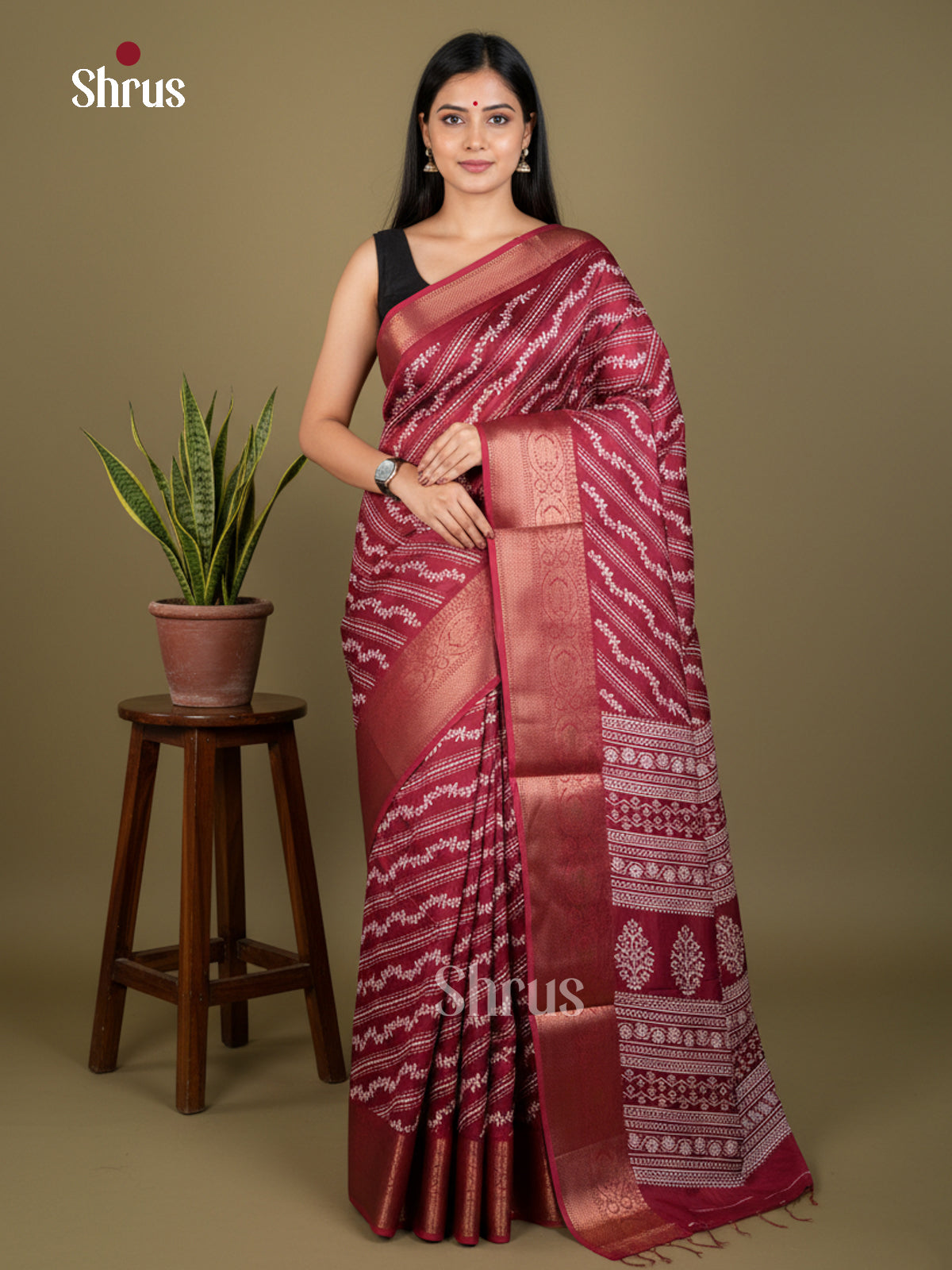EBS04001 - Semi Crepe - Saree - Shop on Shrus.com