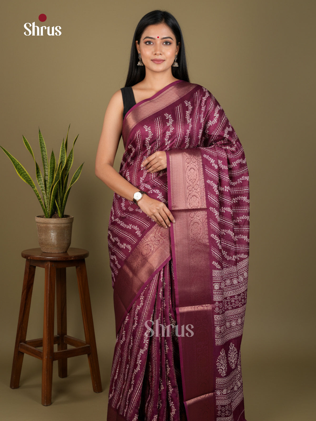 EBS04003 - Semi Crepe - Saree - Shop on Shrus.com