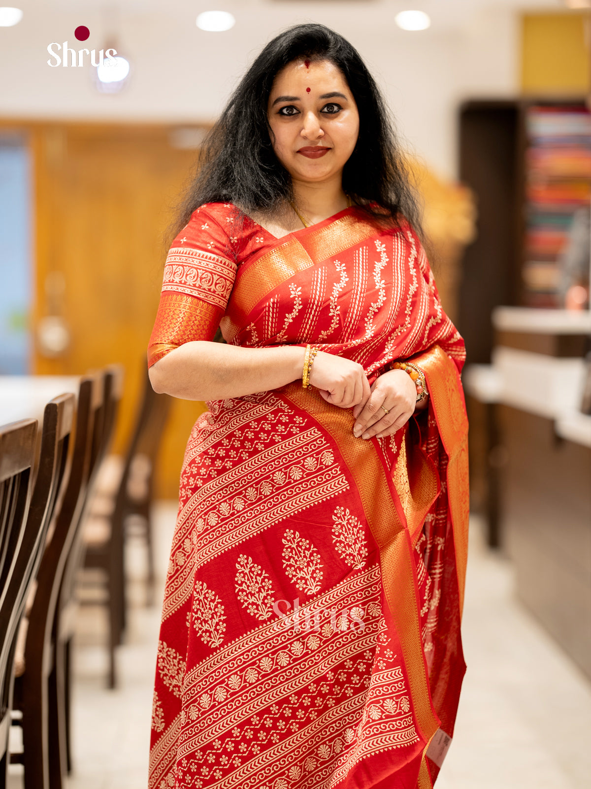 Semi Crepe Saree - EBS04006 - Shop on Shrus.com
