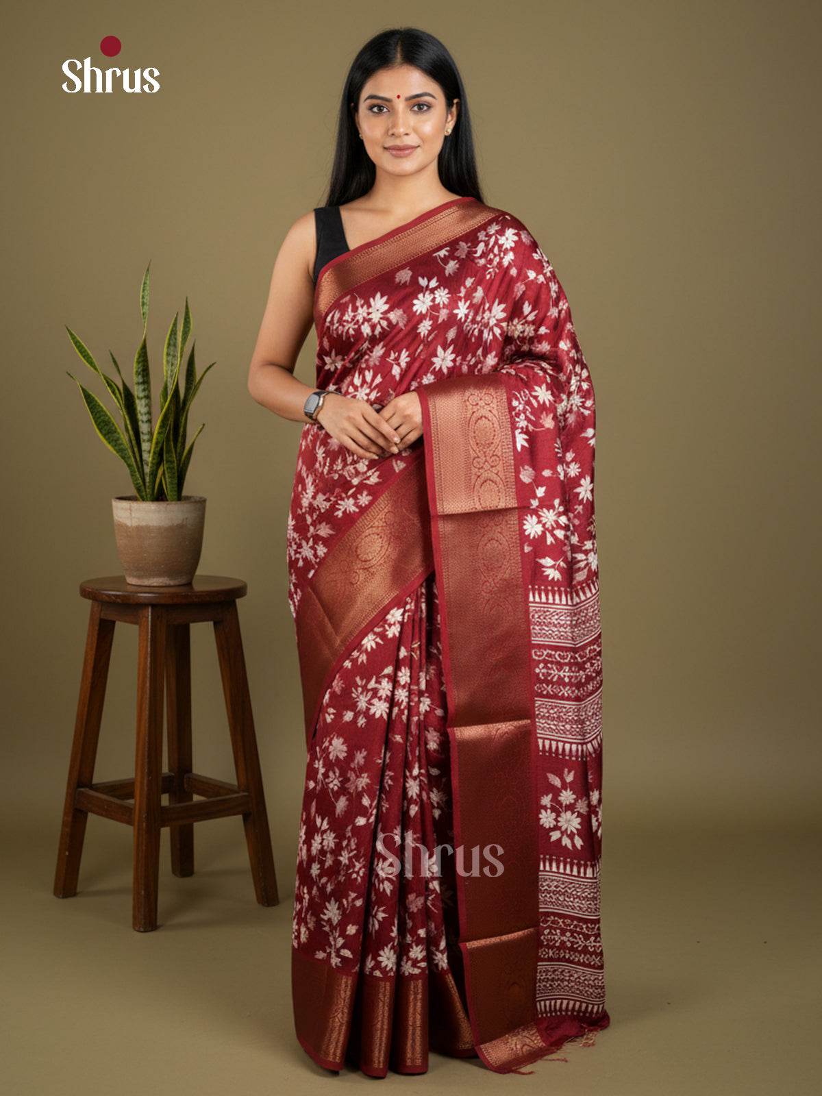 Semi Crepe Saree - EBS04010 - Shop on Shrus.com