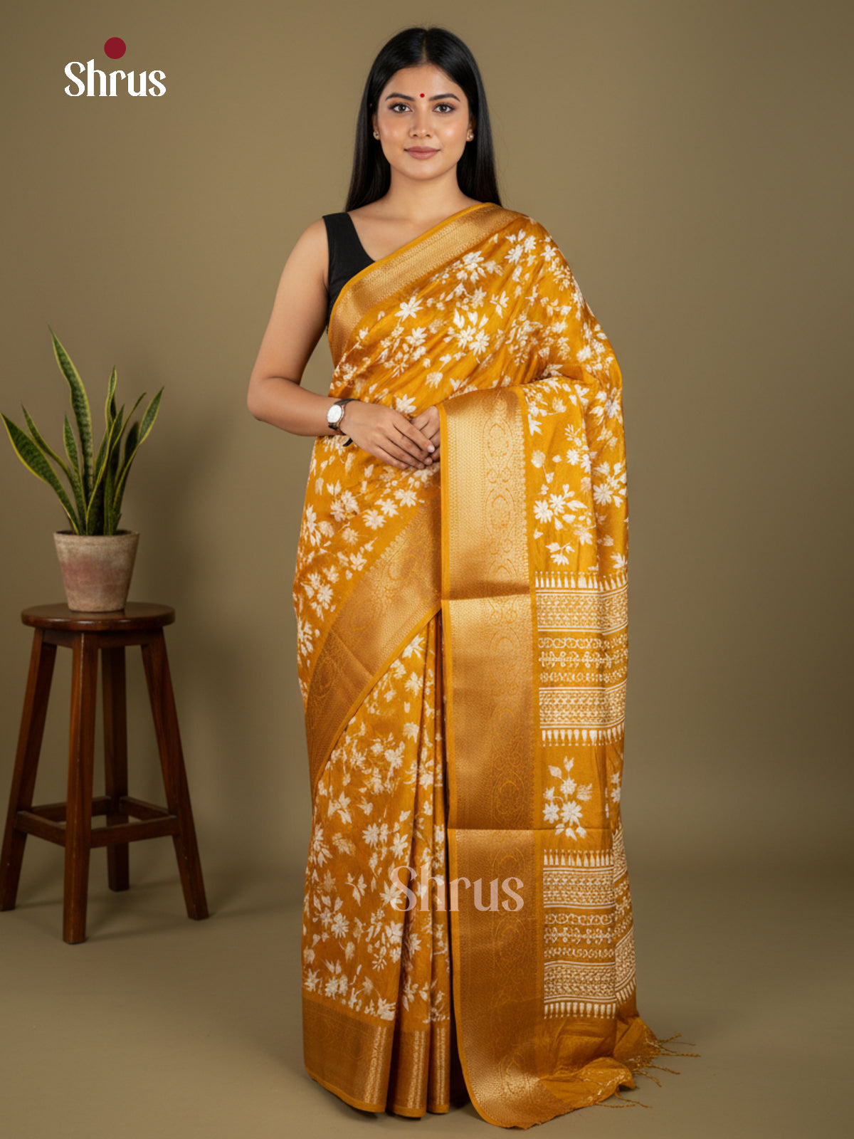 Semi Crepe Saree - EBS04012 - Shop on Shrus.com