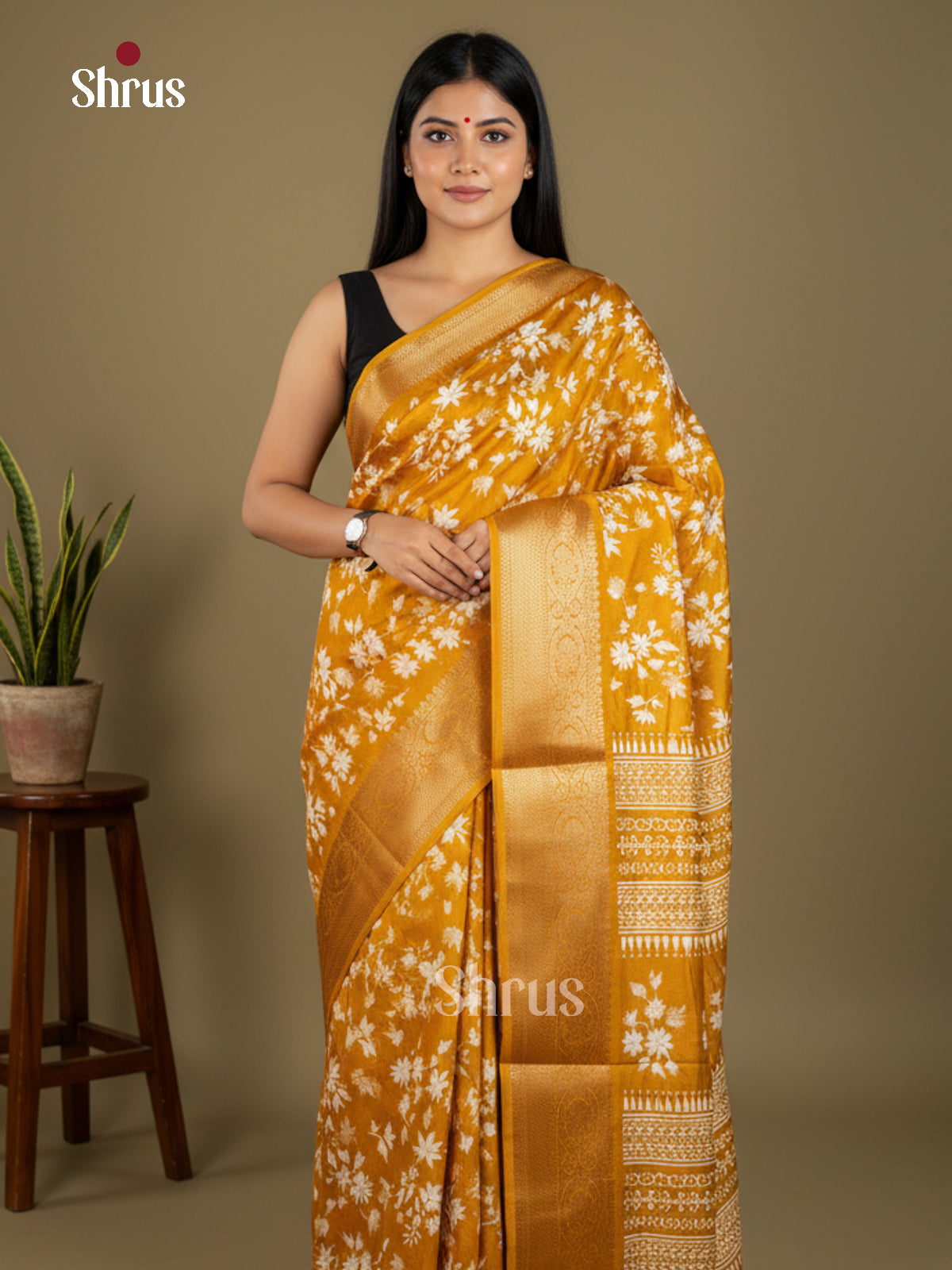 Semi Crepe Saree - EBS04012 - Shop on Shrus.com