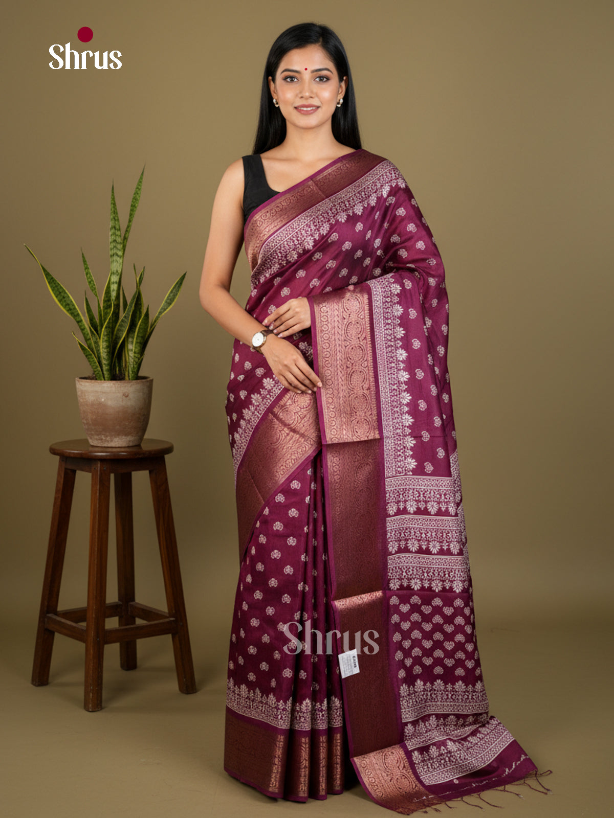 Semi Crepe Saree - EBS04022 - Shop on Shrus.com