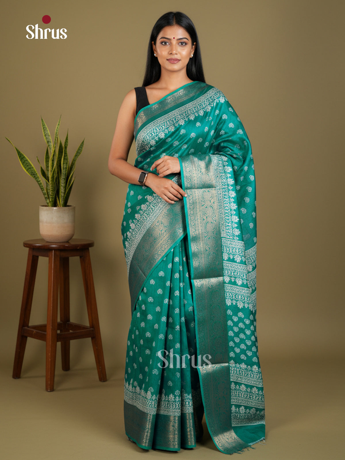 Semi Crepe Saree - EBS04023 - Shop on Shrus.com