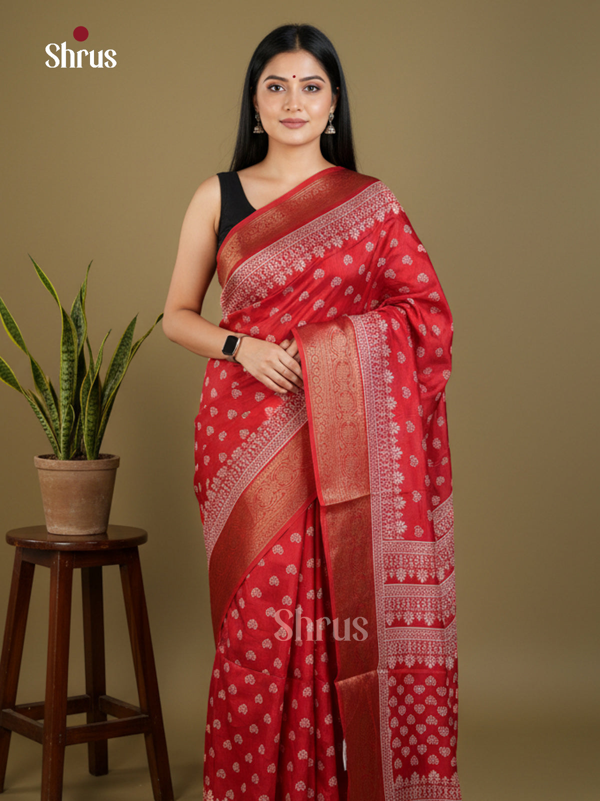 Semi Crepe Saree - EBS04026 - Shop on Shrus.com
