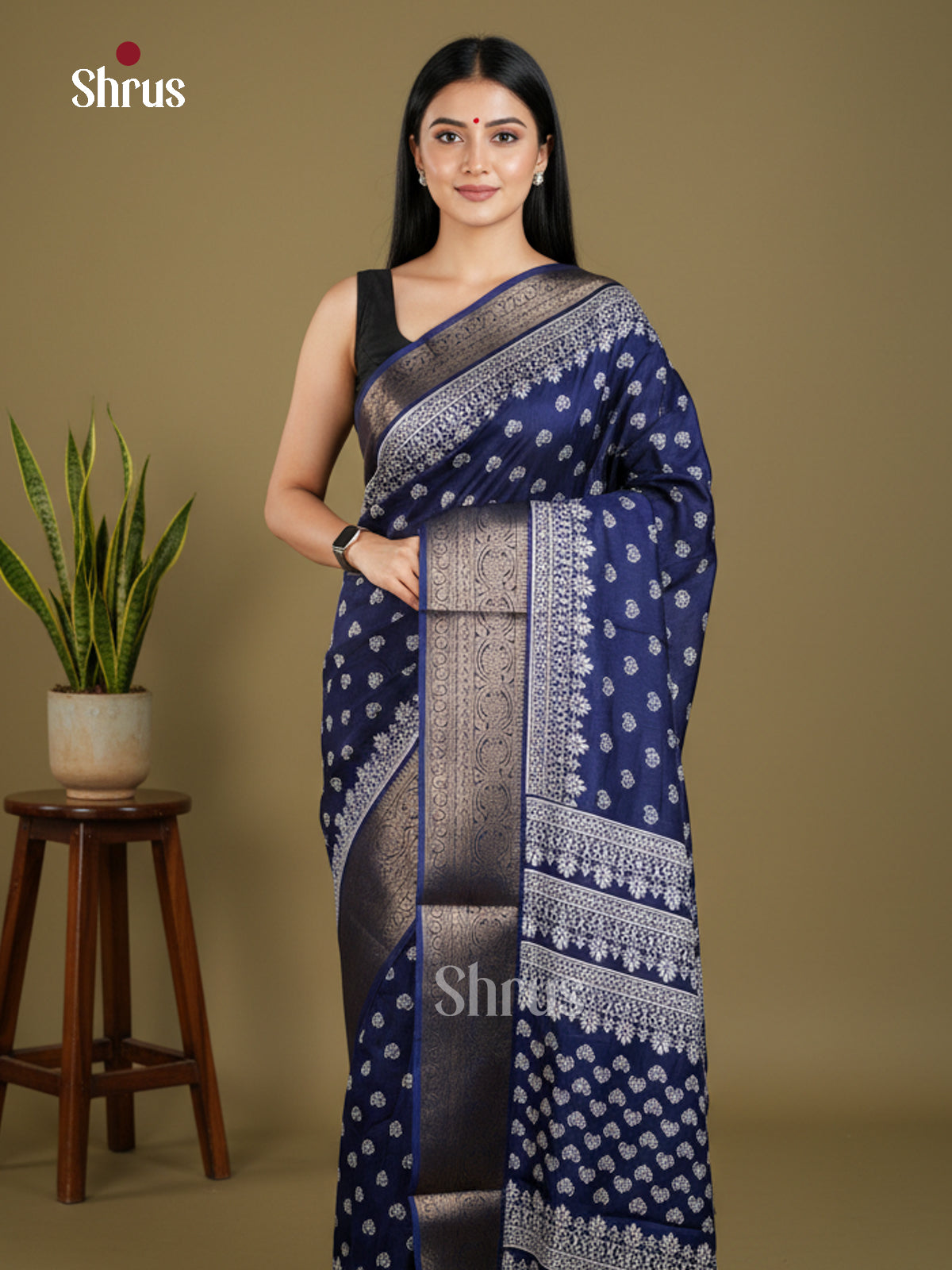 Semi Crepe Saree - EBS04029 - Shop on Shrus.com