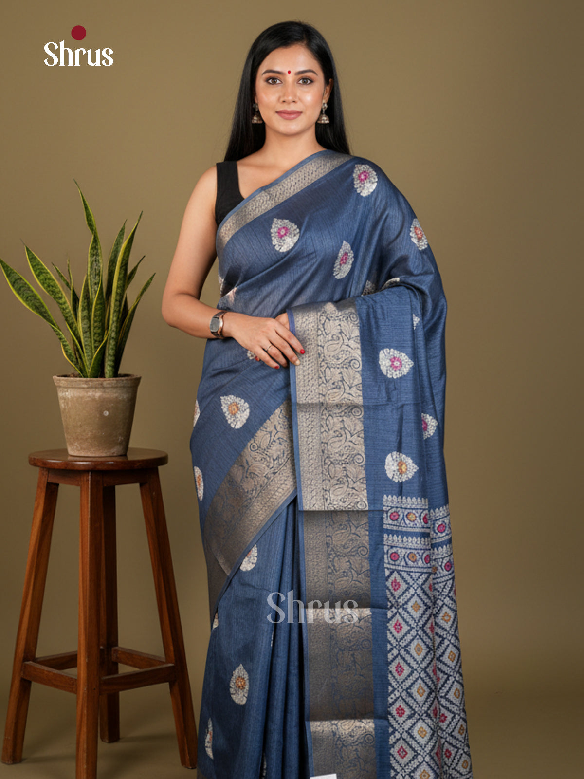 EBS04036 - Semi Crepe - Saree - Shop on Shrus.com