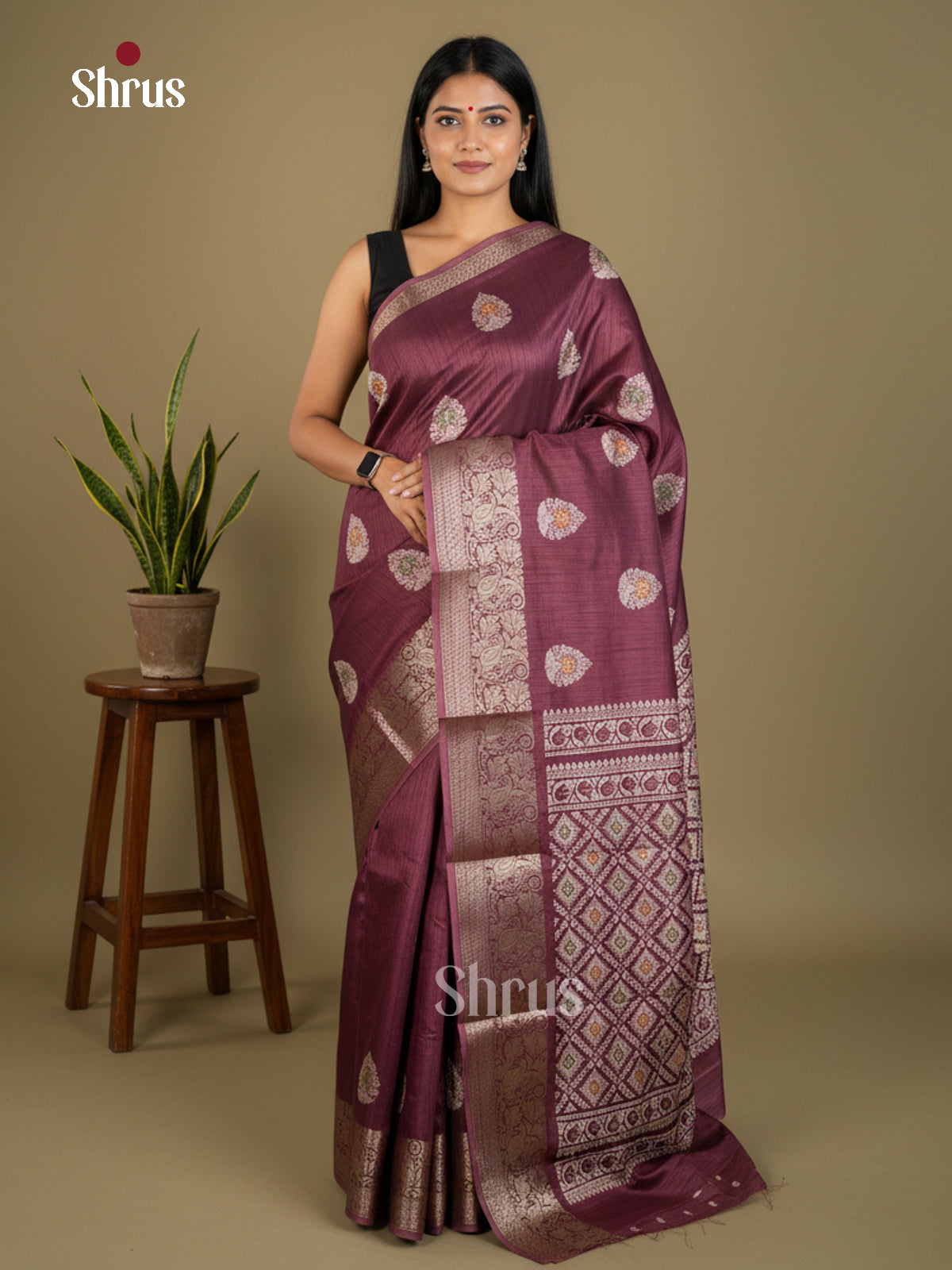 Semi Crepe Saree - EBS04037 - Shop on Shrus.com