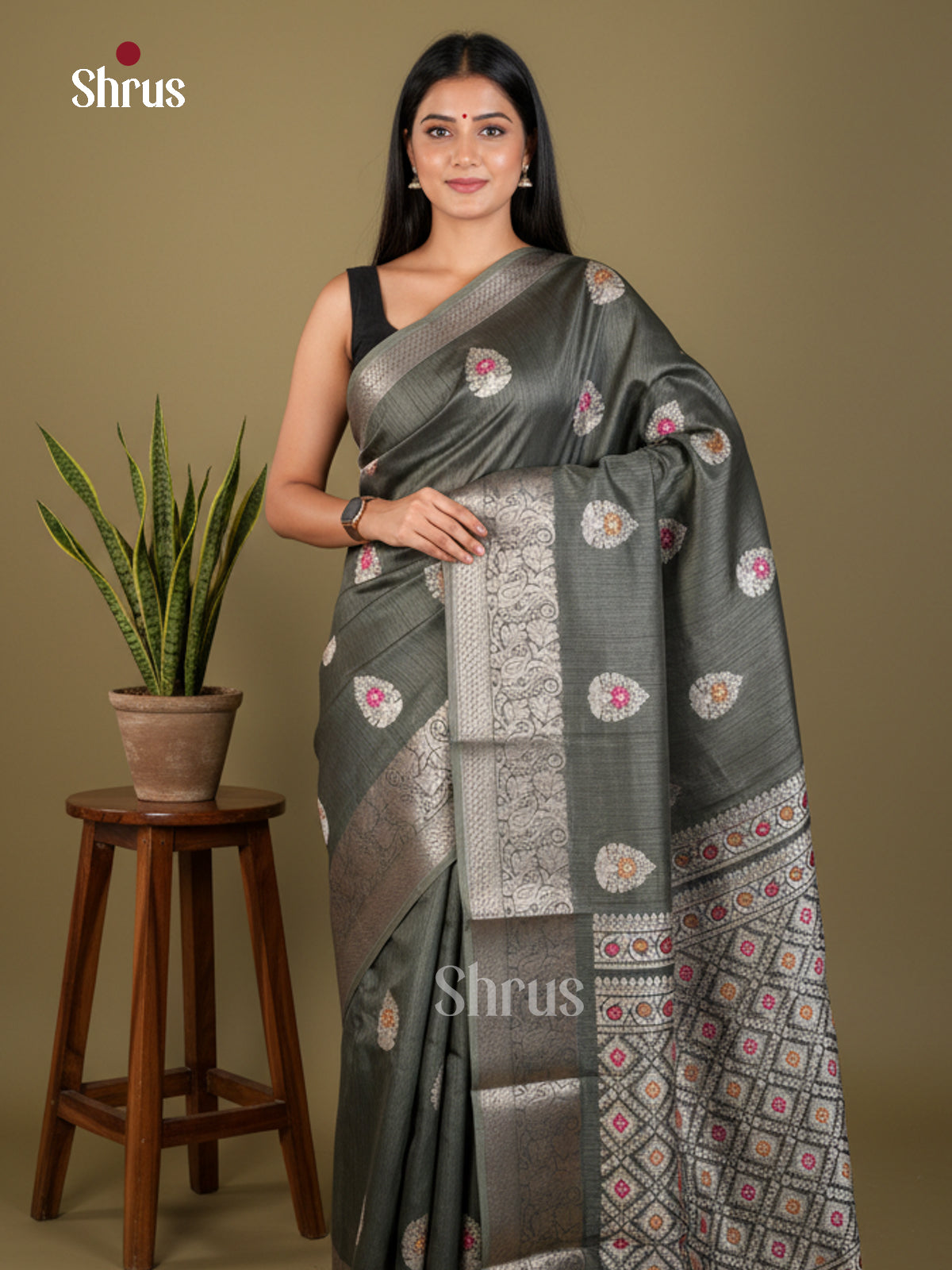 EBS04041 - Semi Crepe - Saree - Shop on Shrus.com