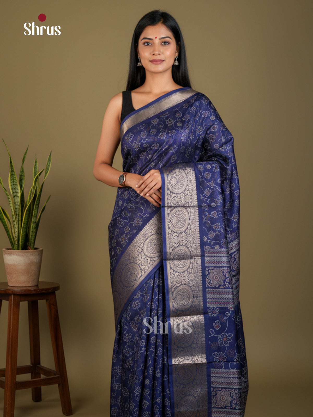 EBS04048 - Semi Crepe - Saree - Shop on Shrus.com