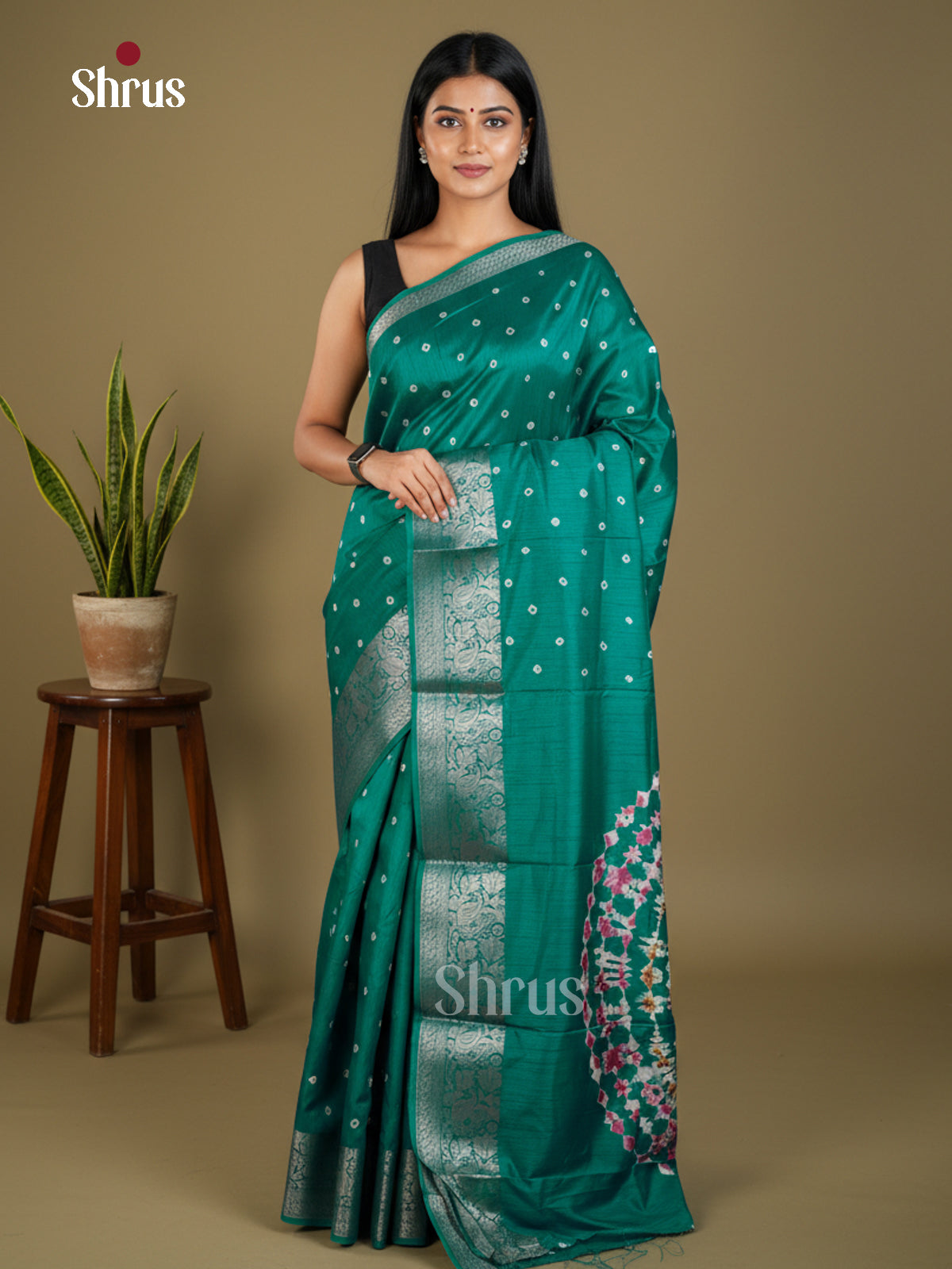 Semi Crepe Saree - EBS04052 - Shop on Shrus.com