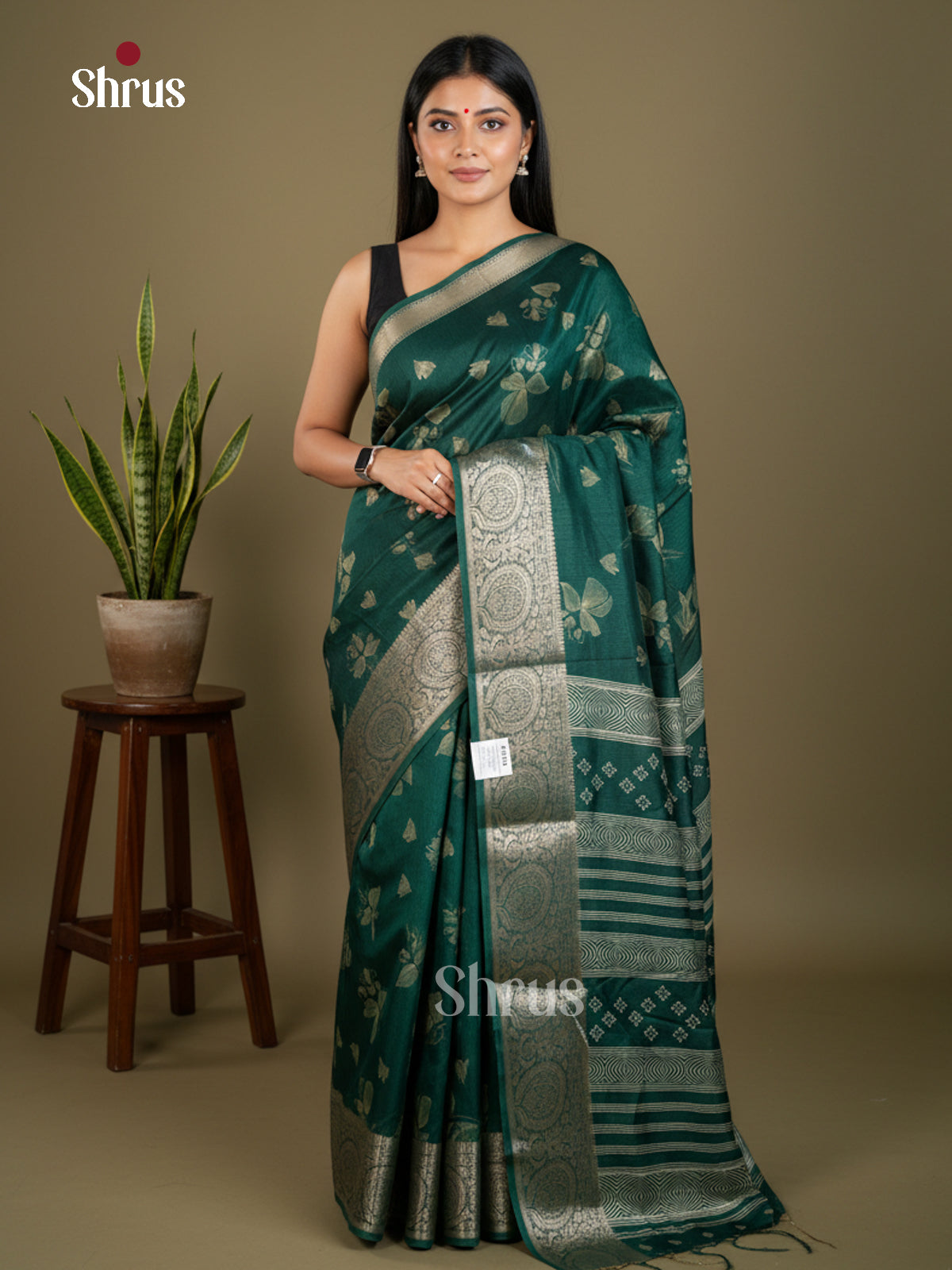 Semi Crepe Saree - EBS04059 - Shop on Shrus.com