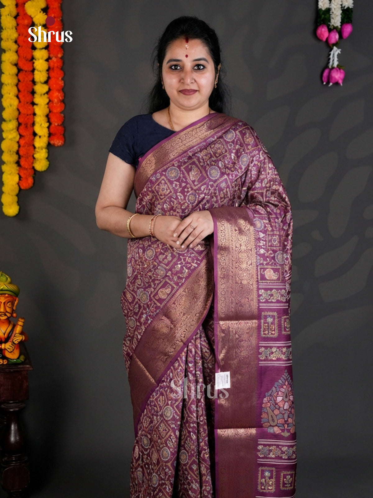 EBS04074 - Semi Crepe - Saree - Shop on Shrus.com