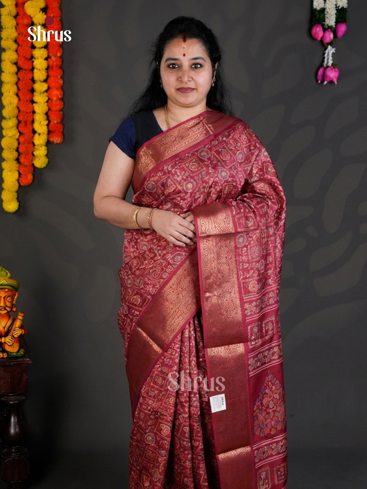 EBS04075 - Semi Crepe - Saree - Shop on Shrus.com