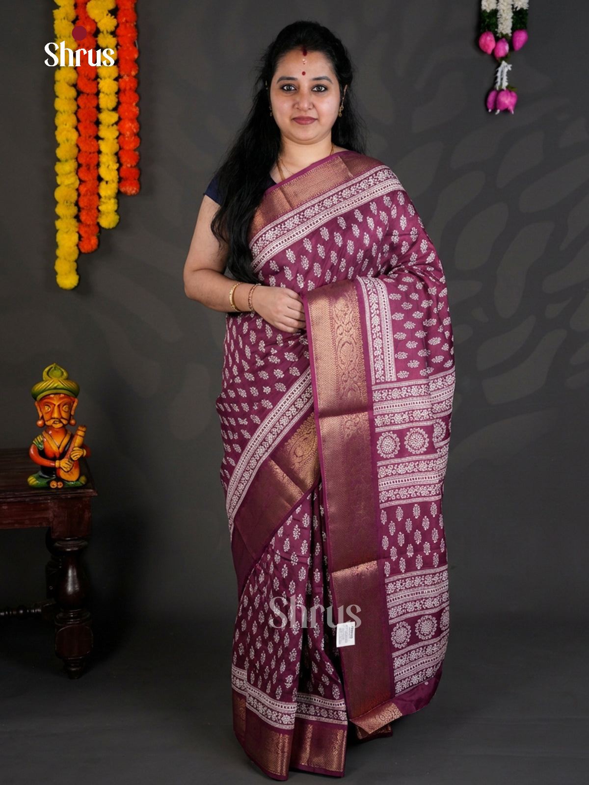 EBS04080 - Semi Crepe - Saree - Shop on Shrus.com