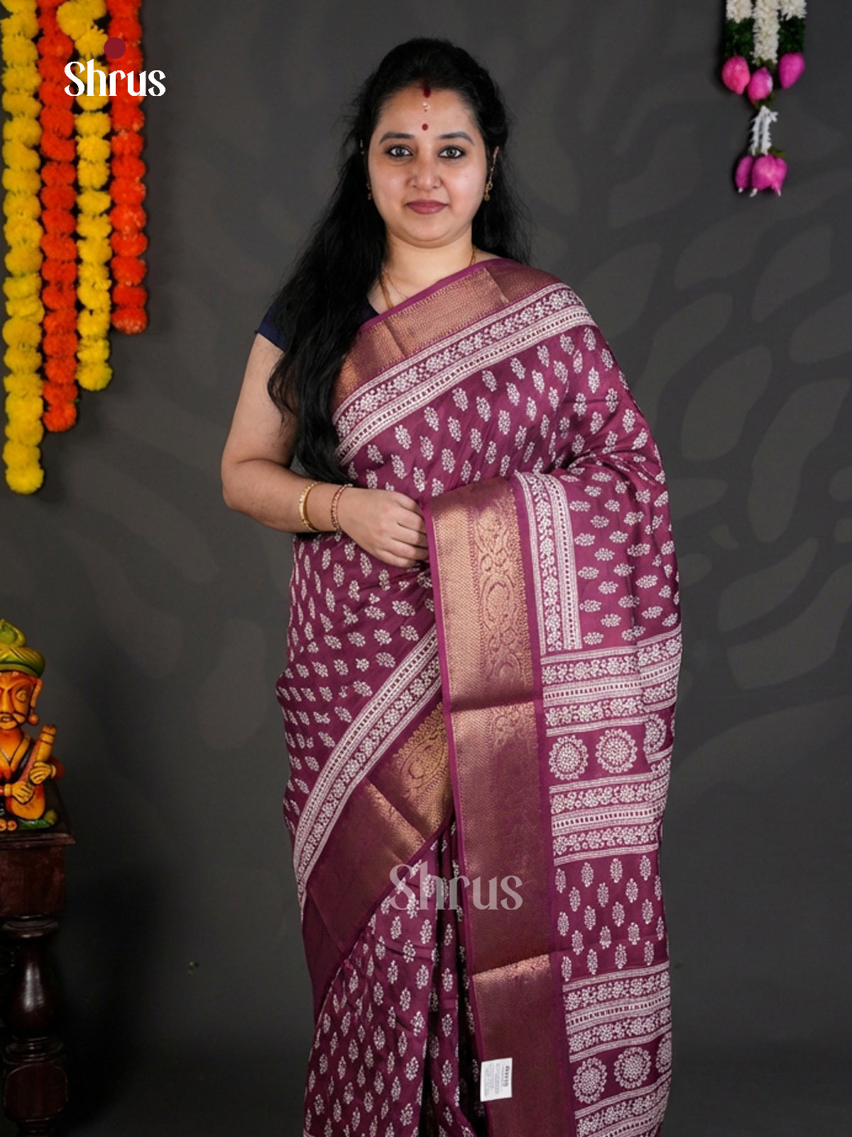 EBS04080 - Semi Crepe - Saree - Shop on Shrus.com