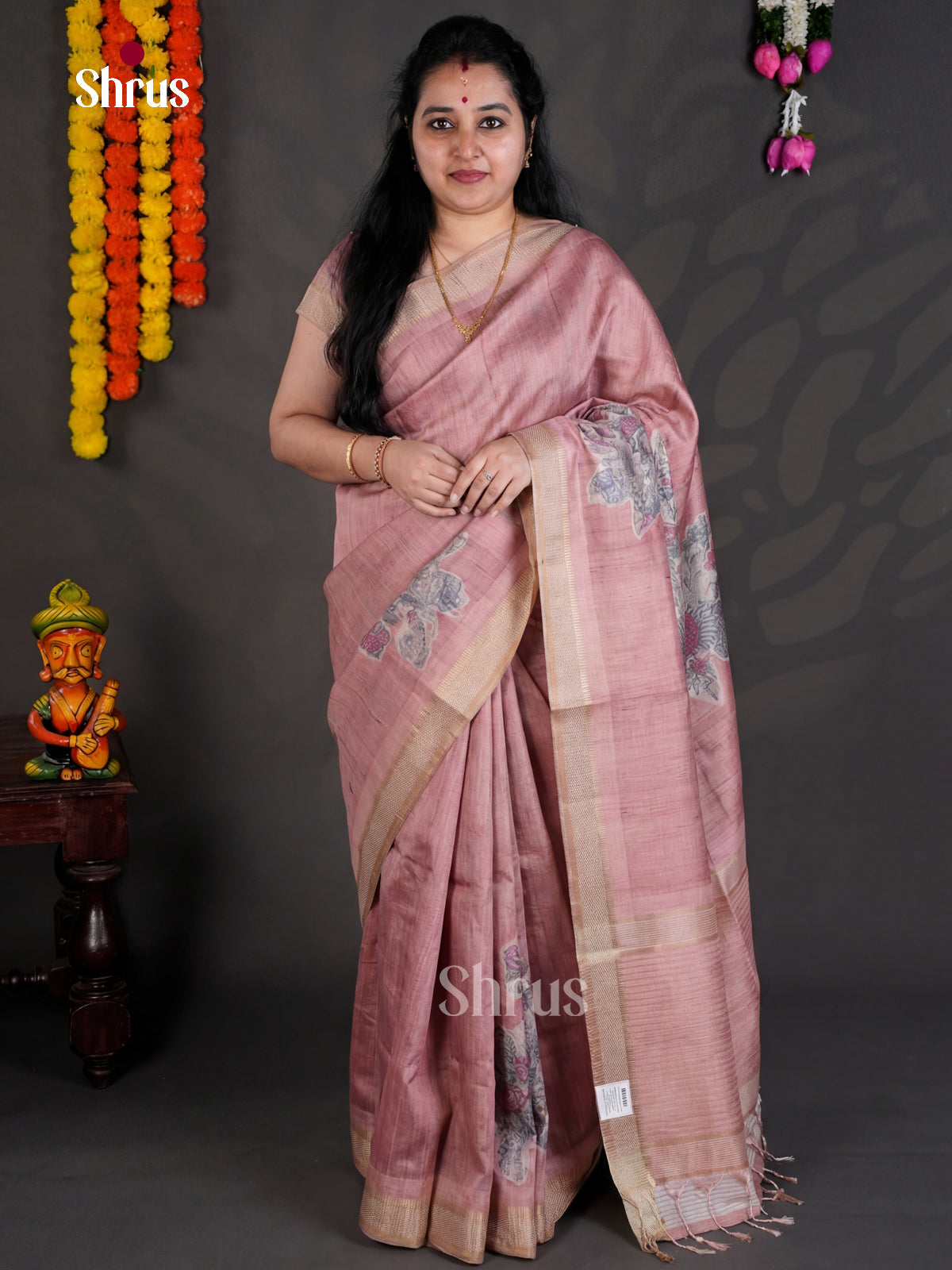 EBS04408 - Printed Semi Tussar - Saree - Shop on Shrus.com