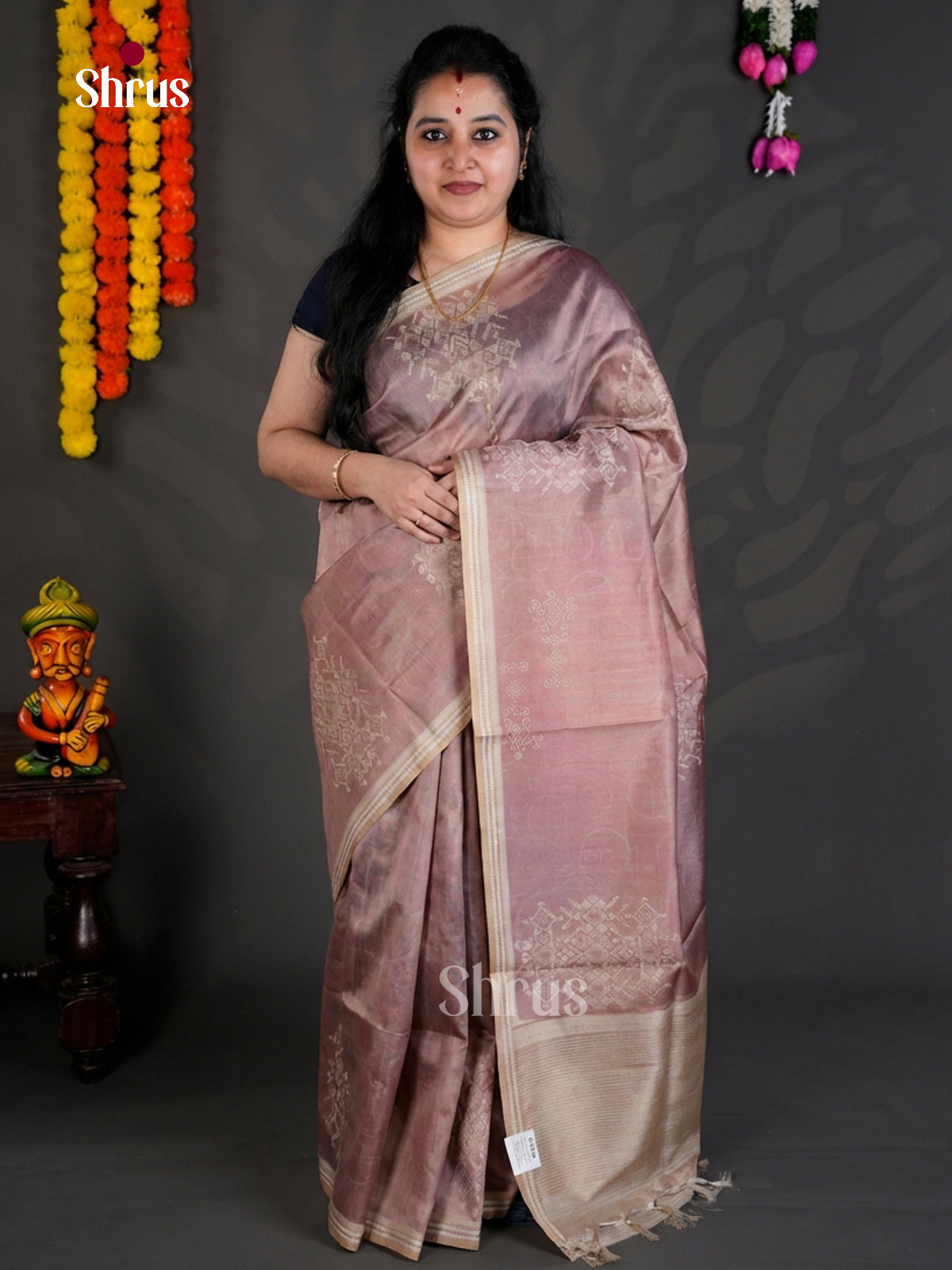 EBS04413 - Printed Semi Tussar - Saree - Shop on Shrus.com