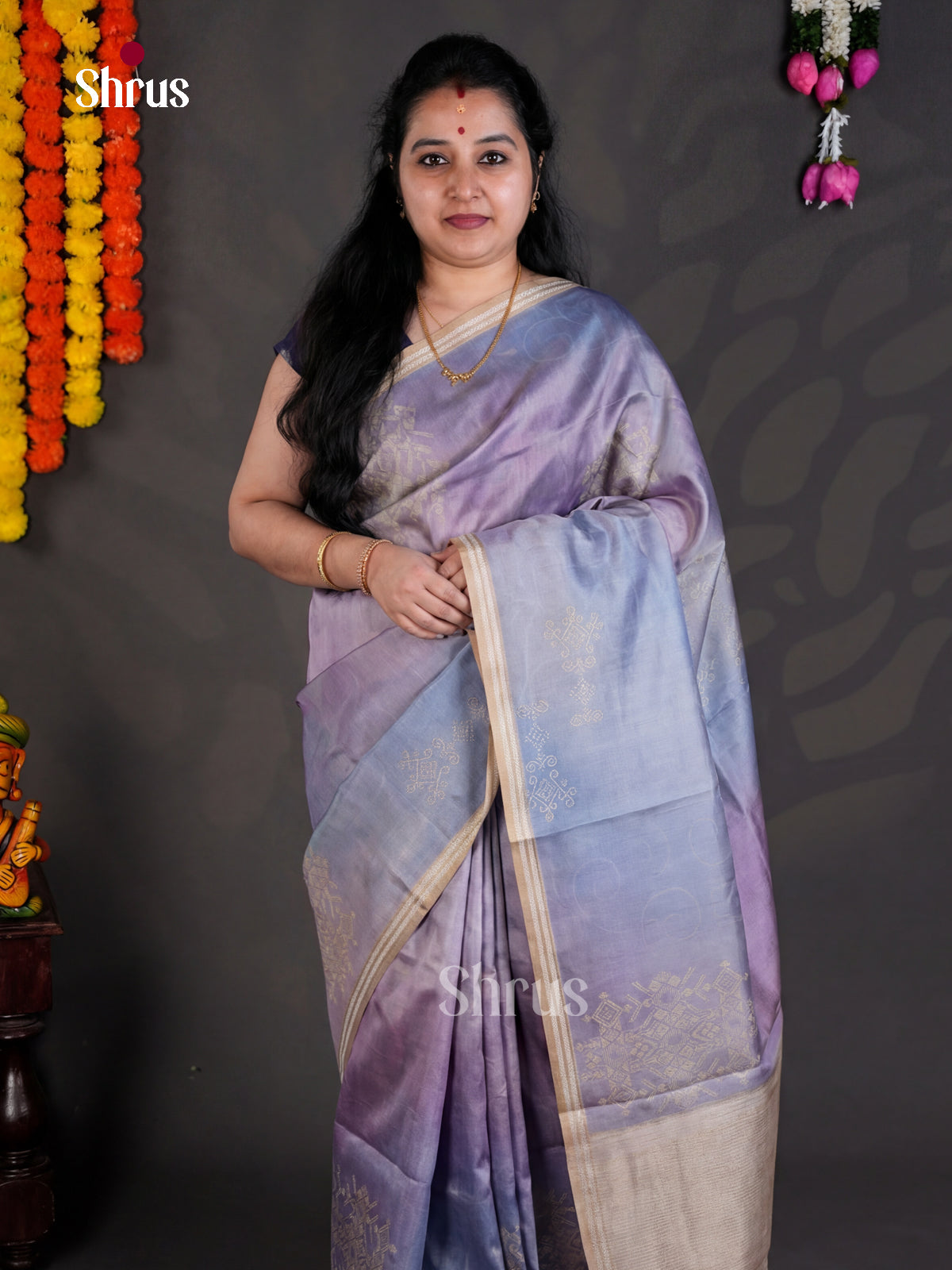 EBS04415 - Printed Semi Tussar - Saree - Shop on Shrus.com
