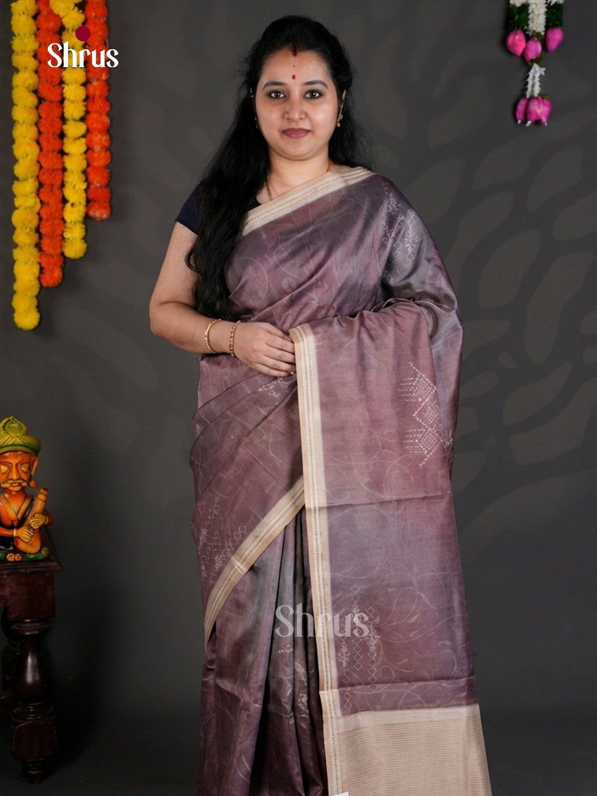EBS04421 - Printed Semi Tussar - Saree - Shop on Shrus.com