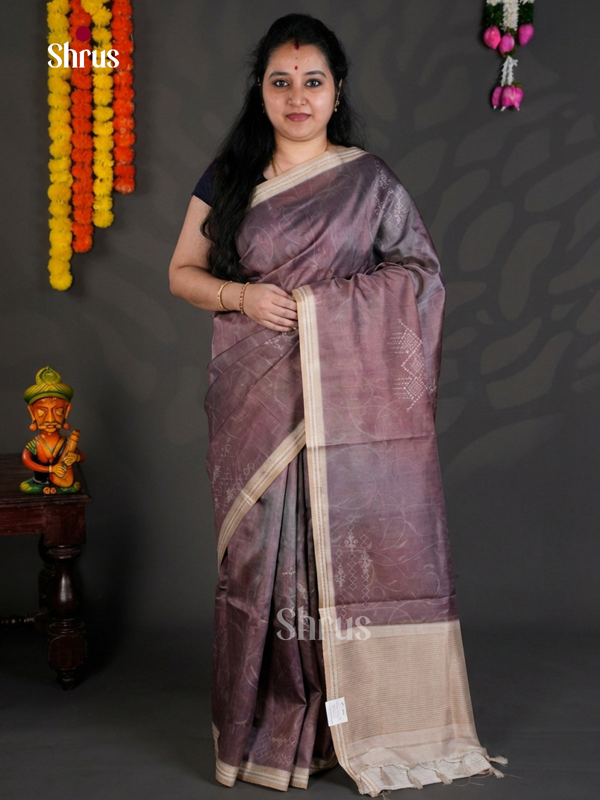 EBS04421 - Printed Semi Tussar - Saree - Shop on Shrus.com