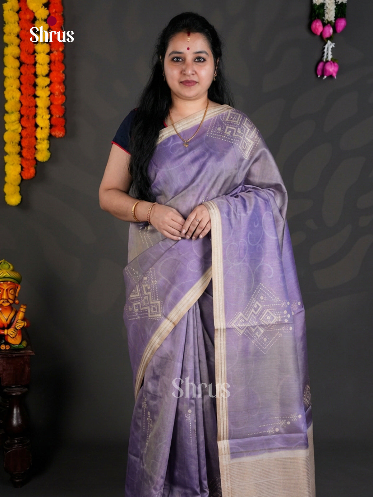 EBS04424 - Printed Semi Tussar - Saree - Shop on Shrus.com