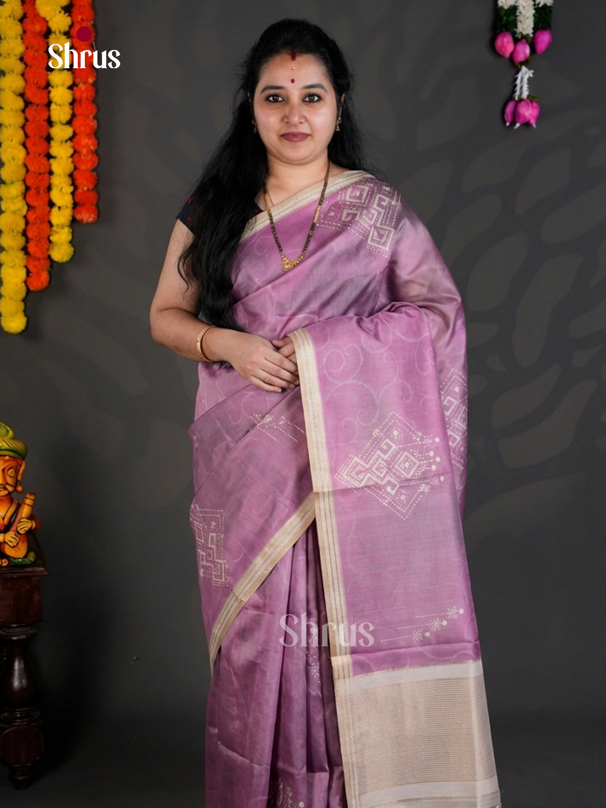 EBS04427 - Printed Semi Tussar - Saree - Shop on Shrus.com