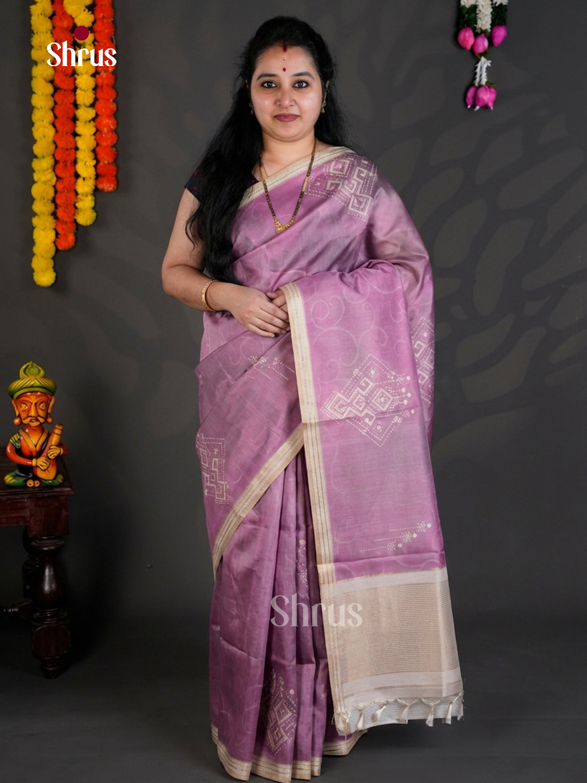 EBS04427 - Printed Semi Tussar - Saree - Shop on Shrus.com
