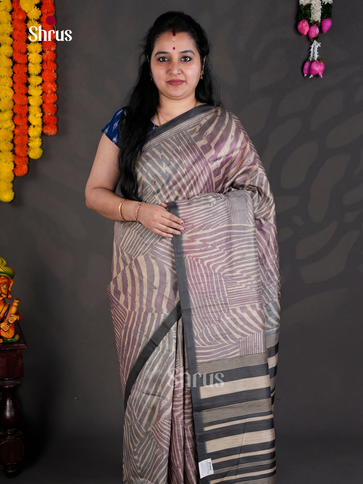 EBS04469 - Printed Semi Tussar - Saree - Shop on Shrus.com