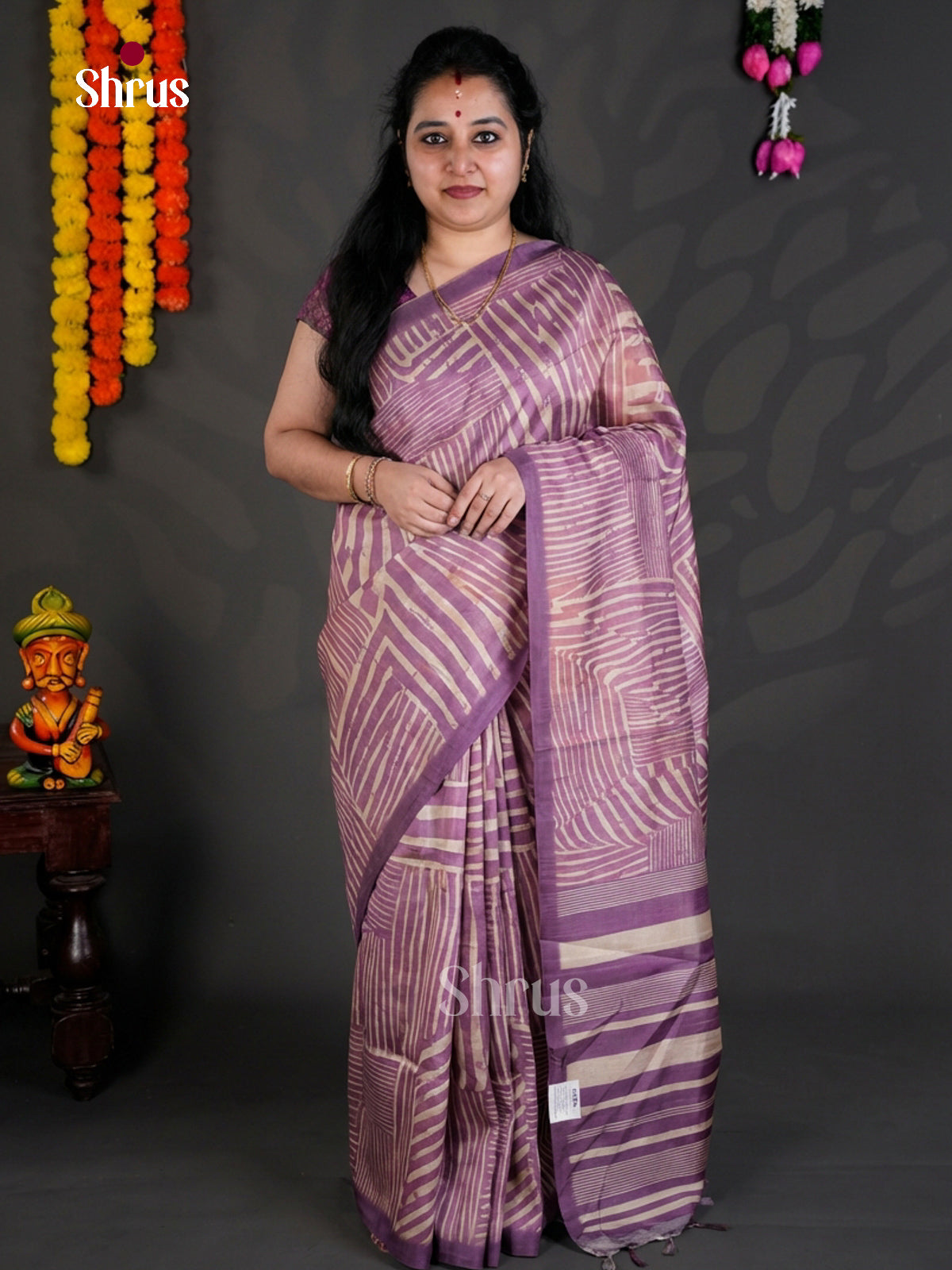 EBS04470 - Printed Semi Tussar - Saree - Shop on Shrus.com