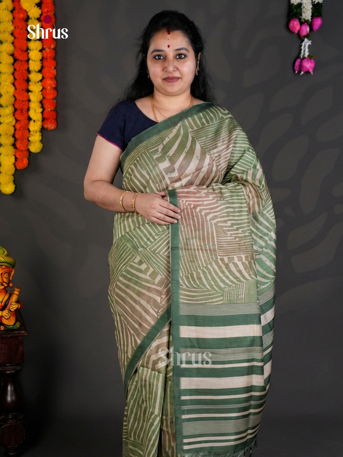 EBS04471 - Printed Semi Tussar - Saree - Shop on Shrus.com