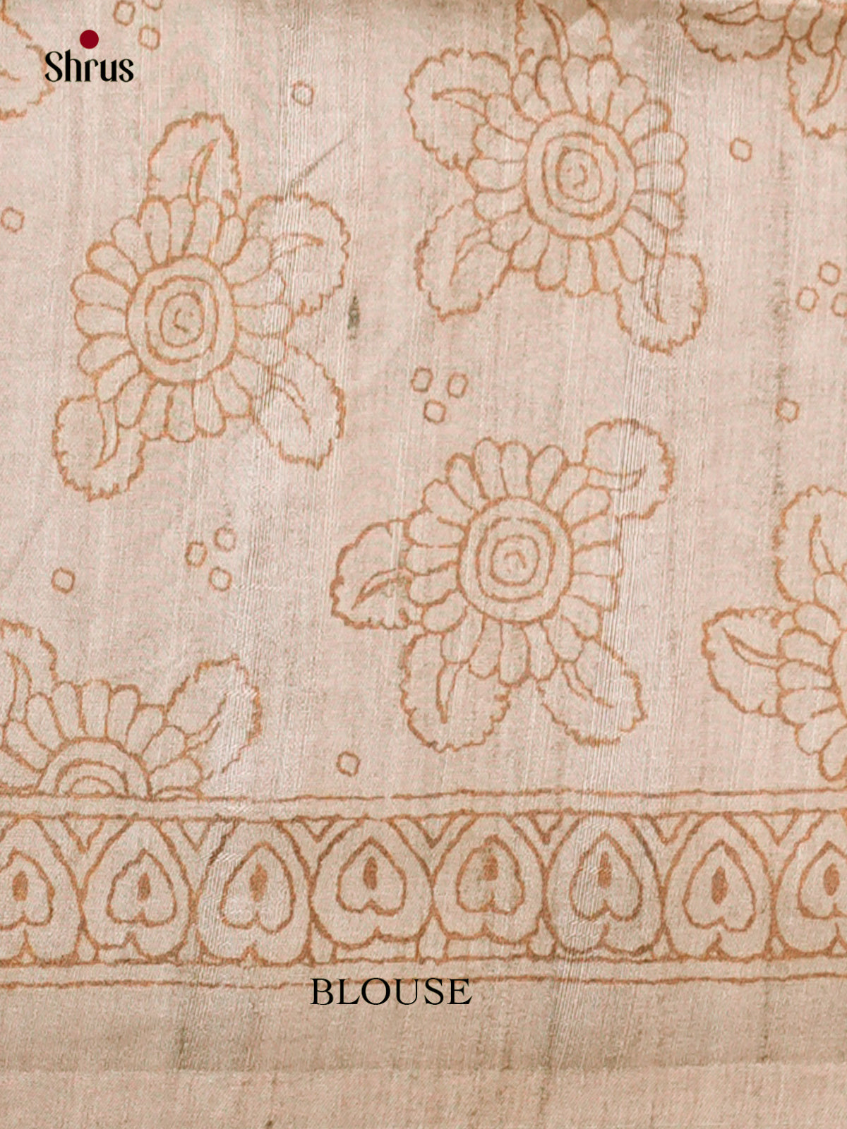 Semi Tussar Saree - EBS04634 - Shop on Shrus.com